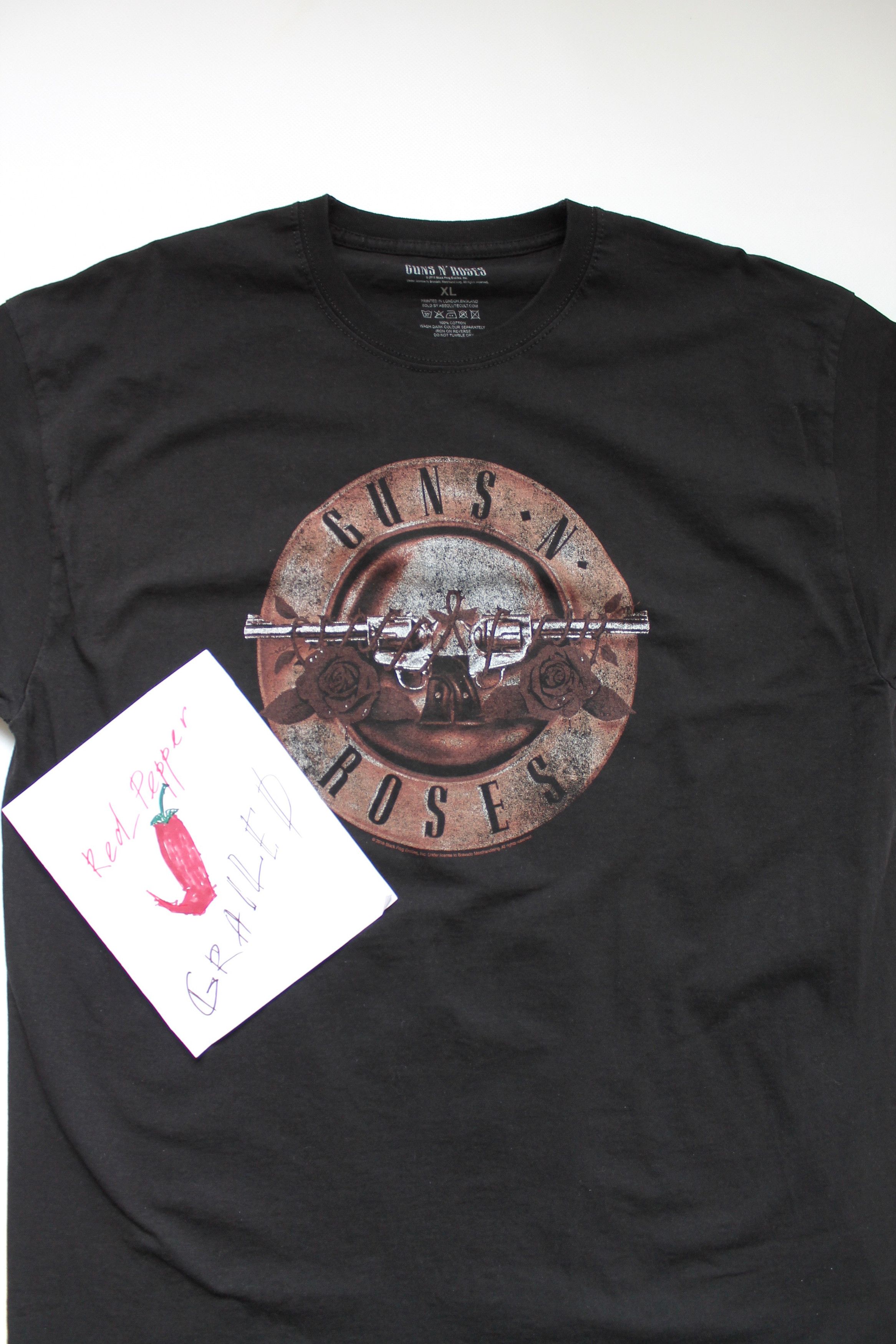 Band Tees Guns n Roses Black t-shirt Band rock Size US XL / EU 56 / 4 - 2 Thumbnail