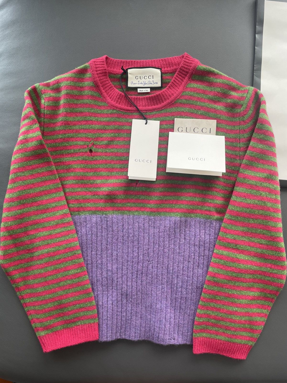 Gucci Super Runway Skinny Distressed Gucci Sweater Size US XS / EU 42 / 0 - 1 Thumbnail