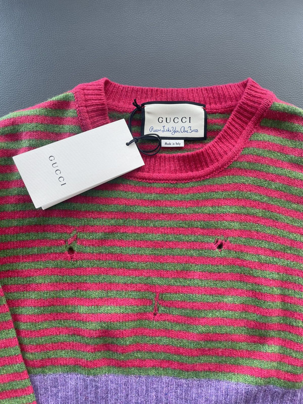 Gucci Super Runway Skinny Distressed Gucci Sweater Size US XS / EU 42 / 0 - 3 Thumbnail