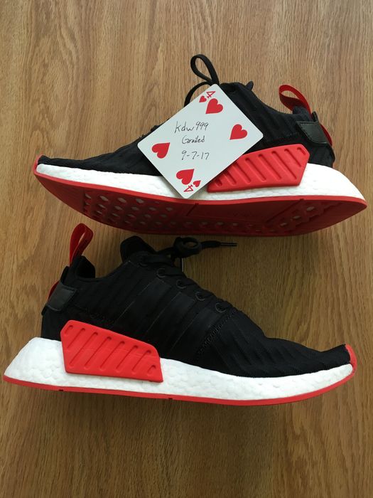 Adidas nmd r2 on sale red and black