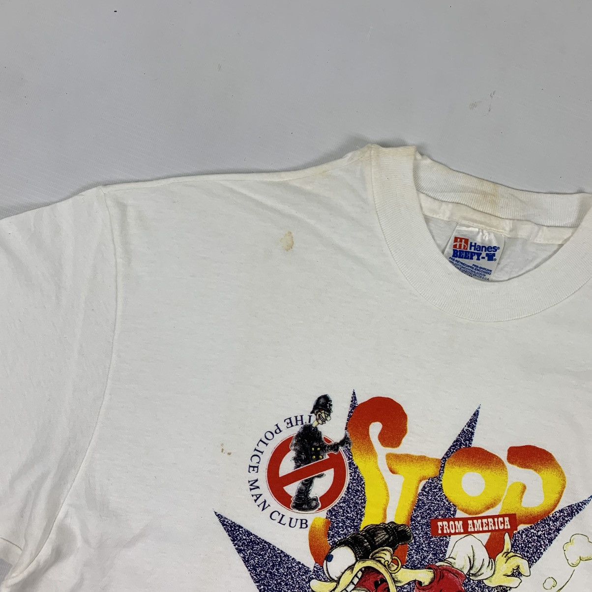 Vintage Vintage Street Kids Vs Policeman American Art Shirt Size US L / EU 52-54 / 3 - 11 Thumbnail