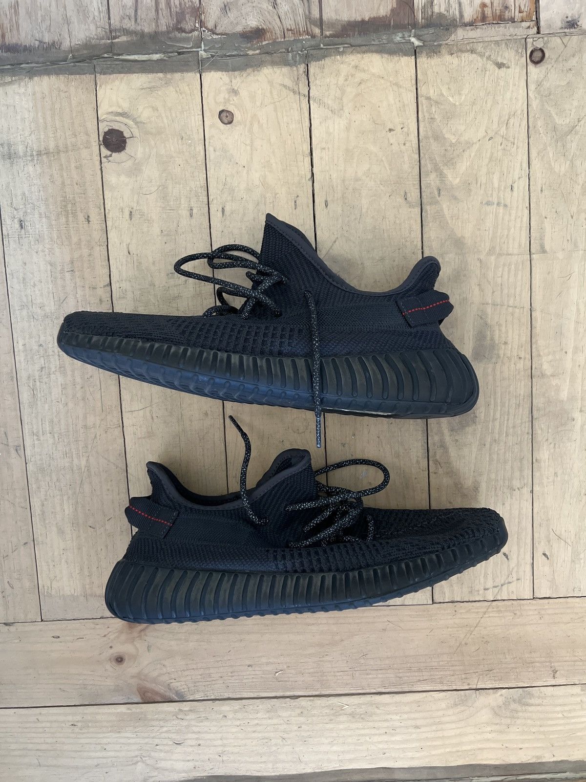 Adidas × Kanye West Yeezy Boost 350 V2 Black Non-Reflective 2019 Size US 12 / EU 45 - 4 Thumbnail