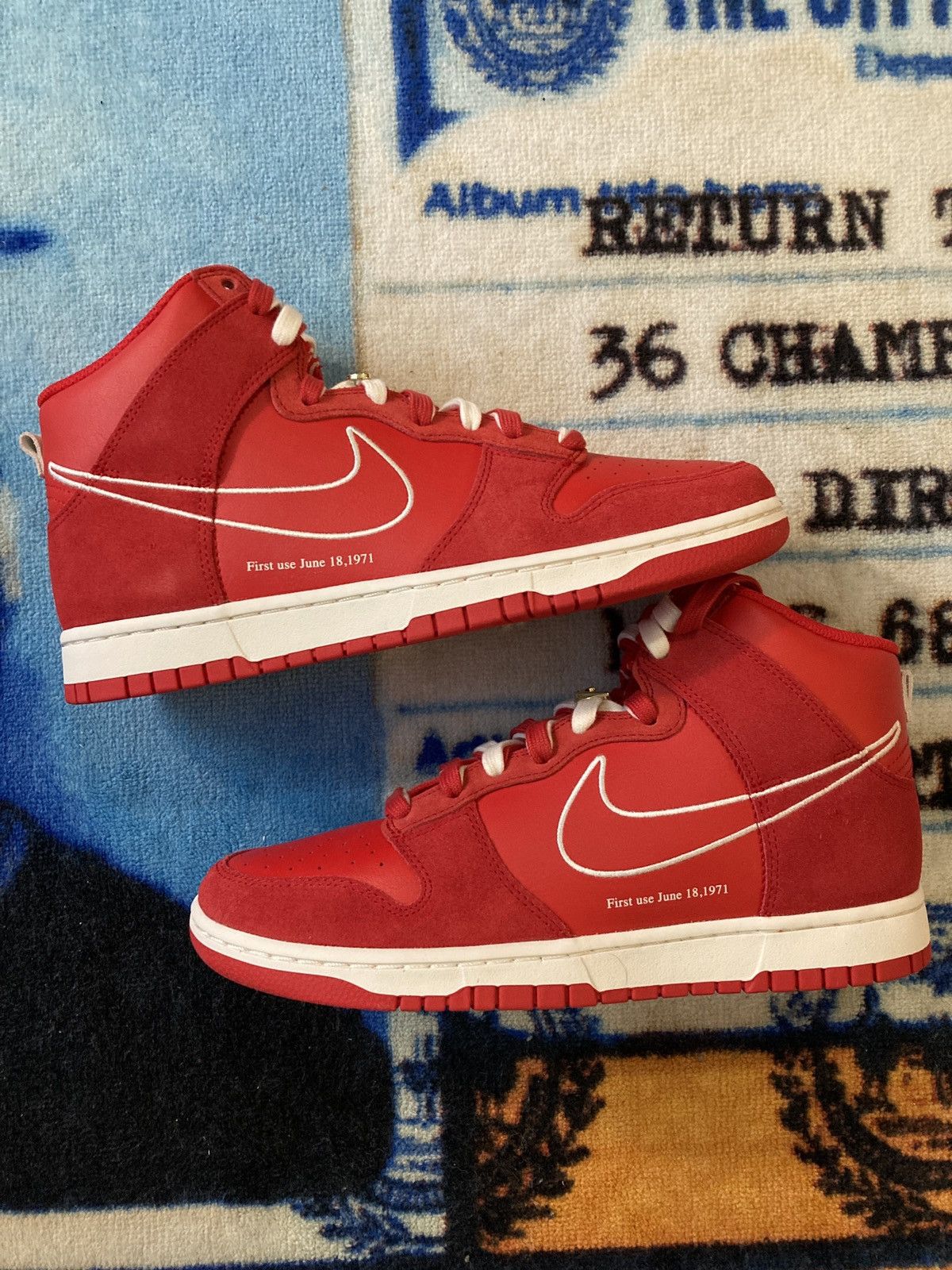 Nike Nike Dunk High First Use Red Size US 10.5 / EU 43-44 - 1 Thumbnail