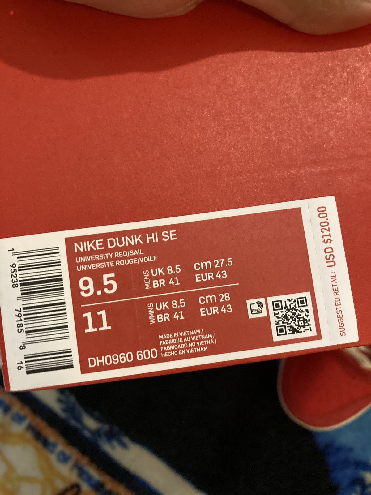 Nike Nike Dunk High First Use Red Size US 9.5 / EU 42-43 - 8 Thumbnail
