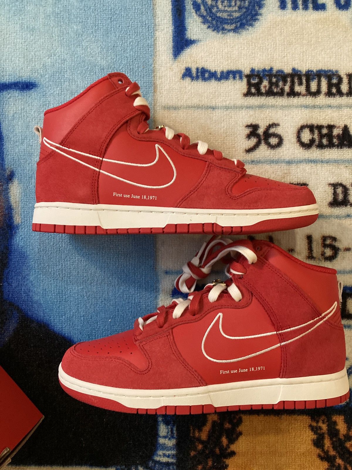 Nike Nike Dunk High First Use Red Size US 9.5 / EU 42-43 - 1 Thumbnail