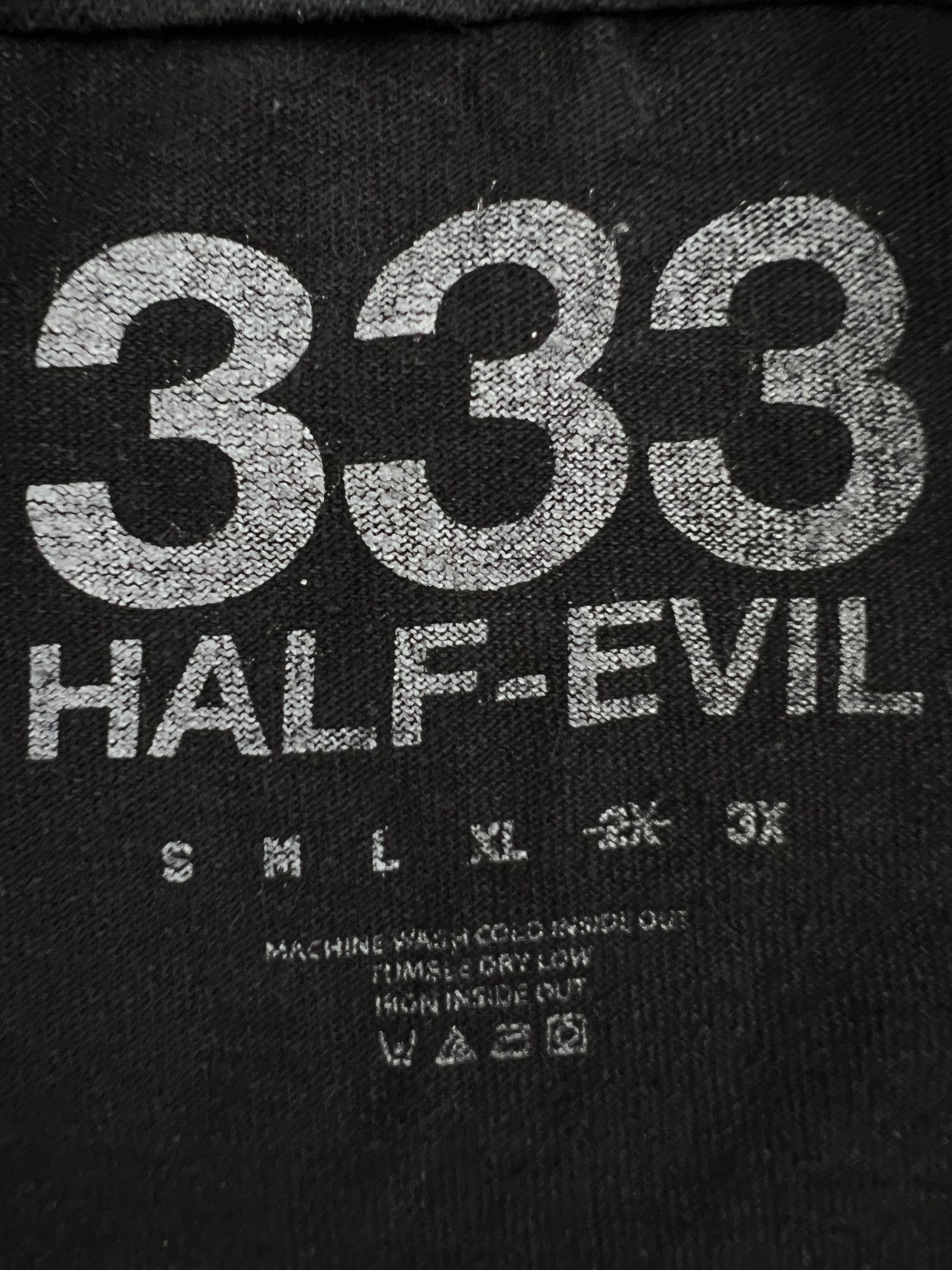Half Evil Half Evil Purple 333 DJ Reaper Skeleton Logo Tee Black 2XL Size US XXL / EU 58 / 5 - 4 Thumbnail