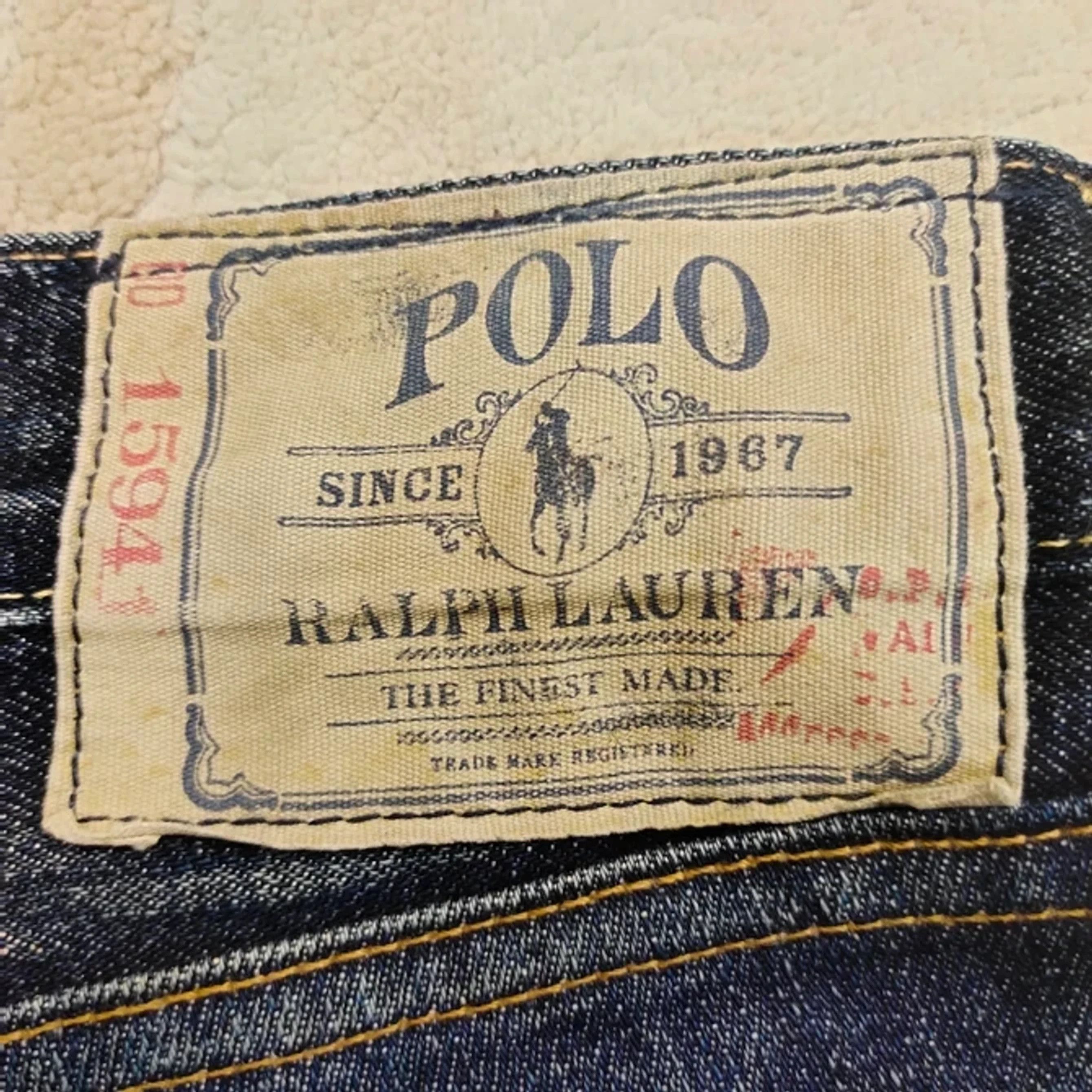 Polo Ralph Lauren × Ralph Lauren × Vintage Vintage Polo Ralph Lauren Non Selvedge Distressed Jeans Size US 34 / EU 50 - 13 Thumbnail