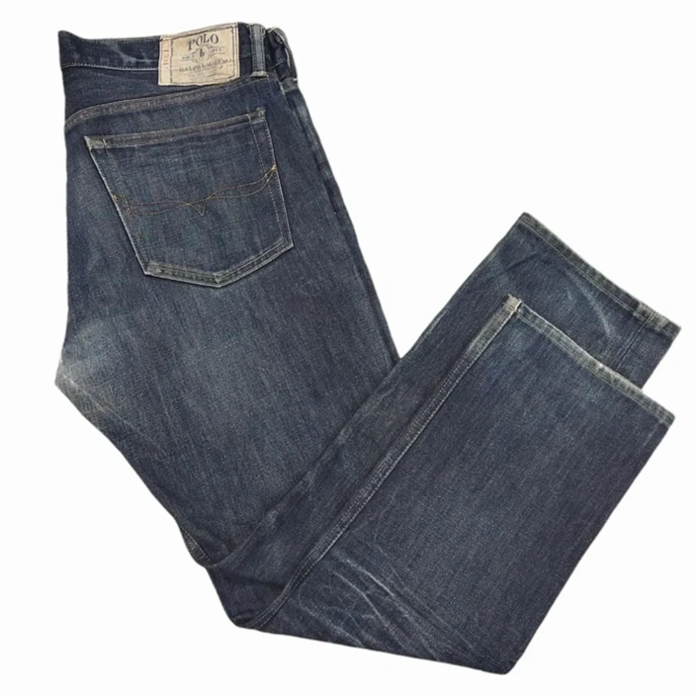 Polo Ralph Lauren × Ralph Lauren × Vintage Vintage Polo Ralph Lauren Non Selvedge Distressed Jeans Size US 34 / EU 50 - 15 Thumbnail