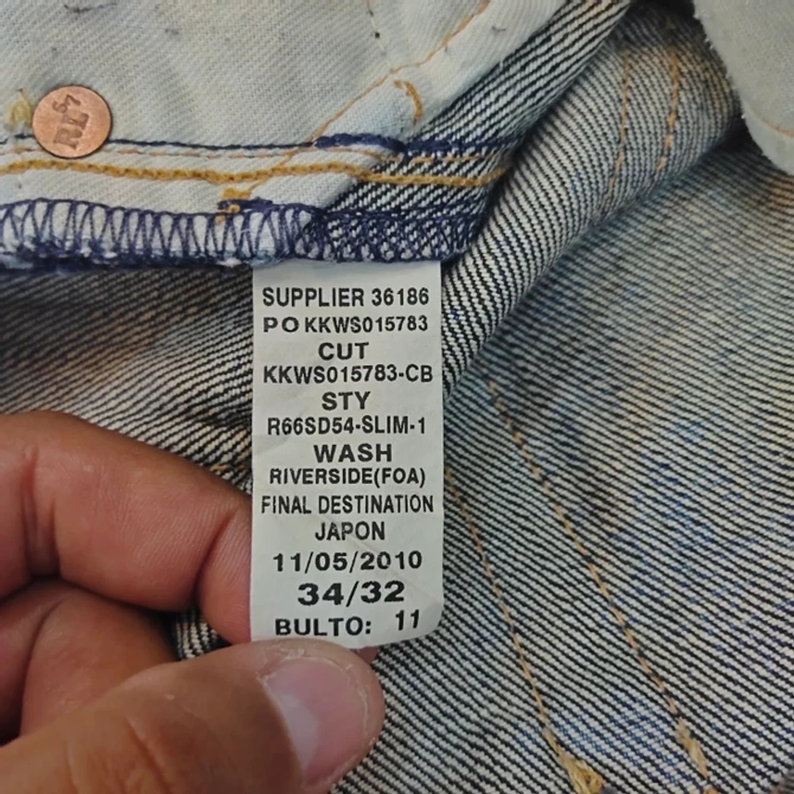 Polo Ralph Lauren × Ralph Lauren × Vintage Vintage Polo Ralph Lauren Non Selvedge Distressed Jeans Size US 34 / EU 50 - 11 Thumbnail