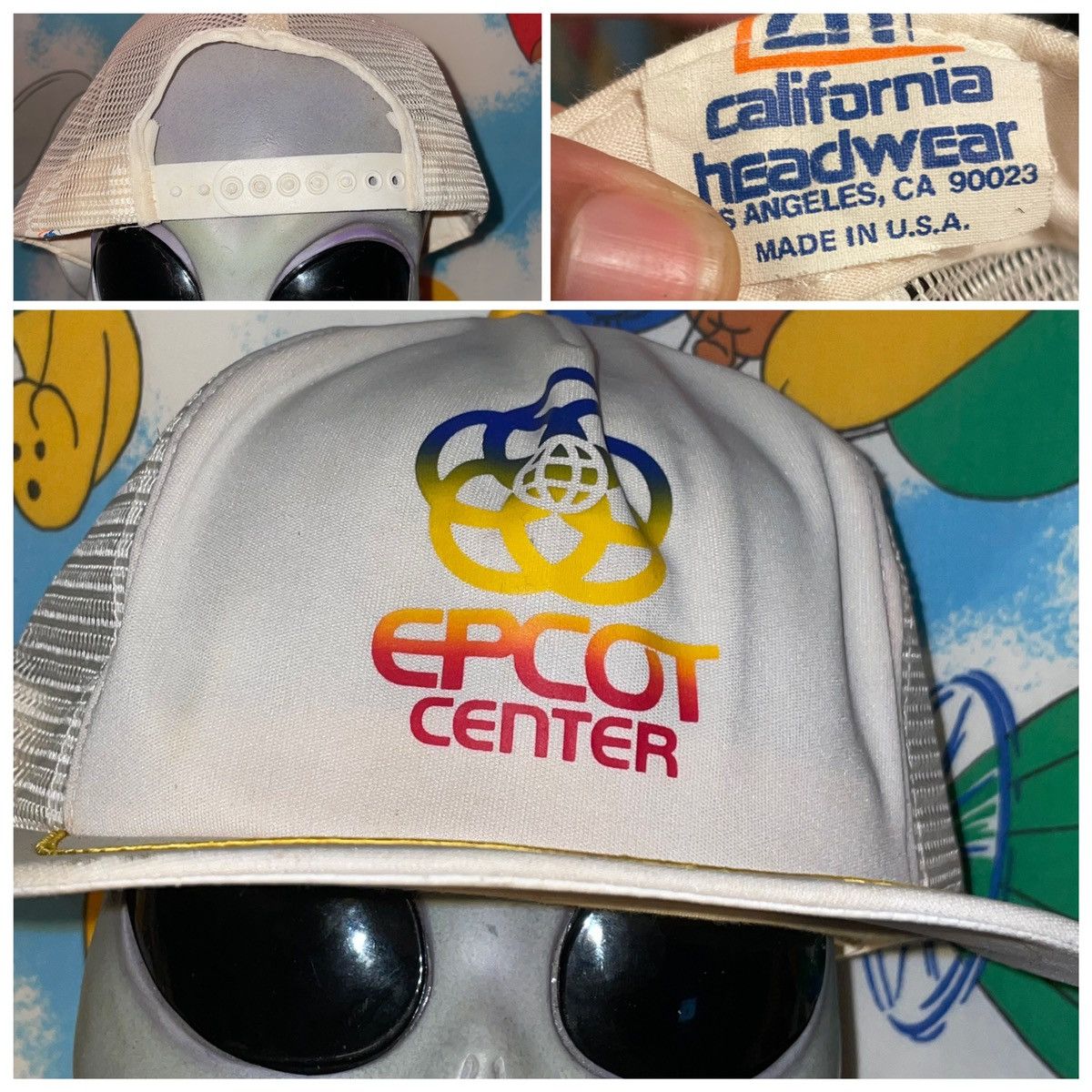 Disney 80s EPCOT CENTER Disney World Trucker Hat kidcore snapback Size ONE SIZE - 1 Thumbnail