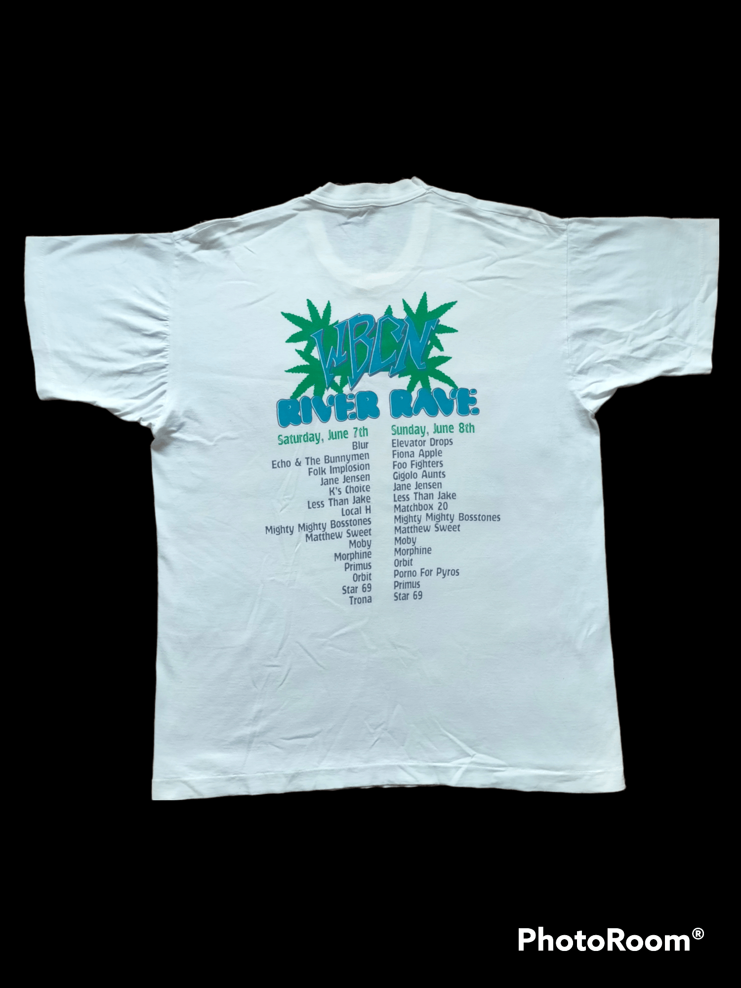Band Tees Vintage 90s WBCN RIVER RAVE Band Tee Size US XL / EU 56 / 4 - 4 Thumbnail
