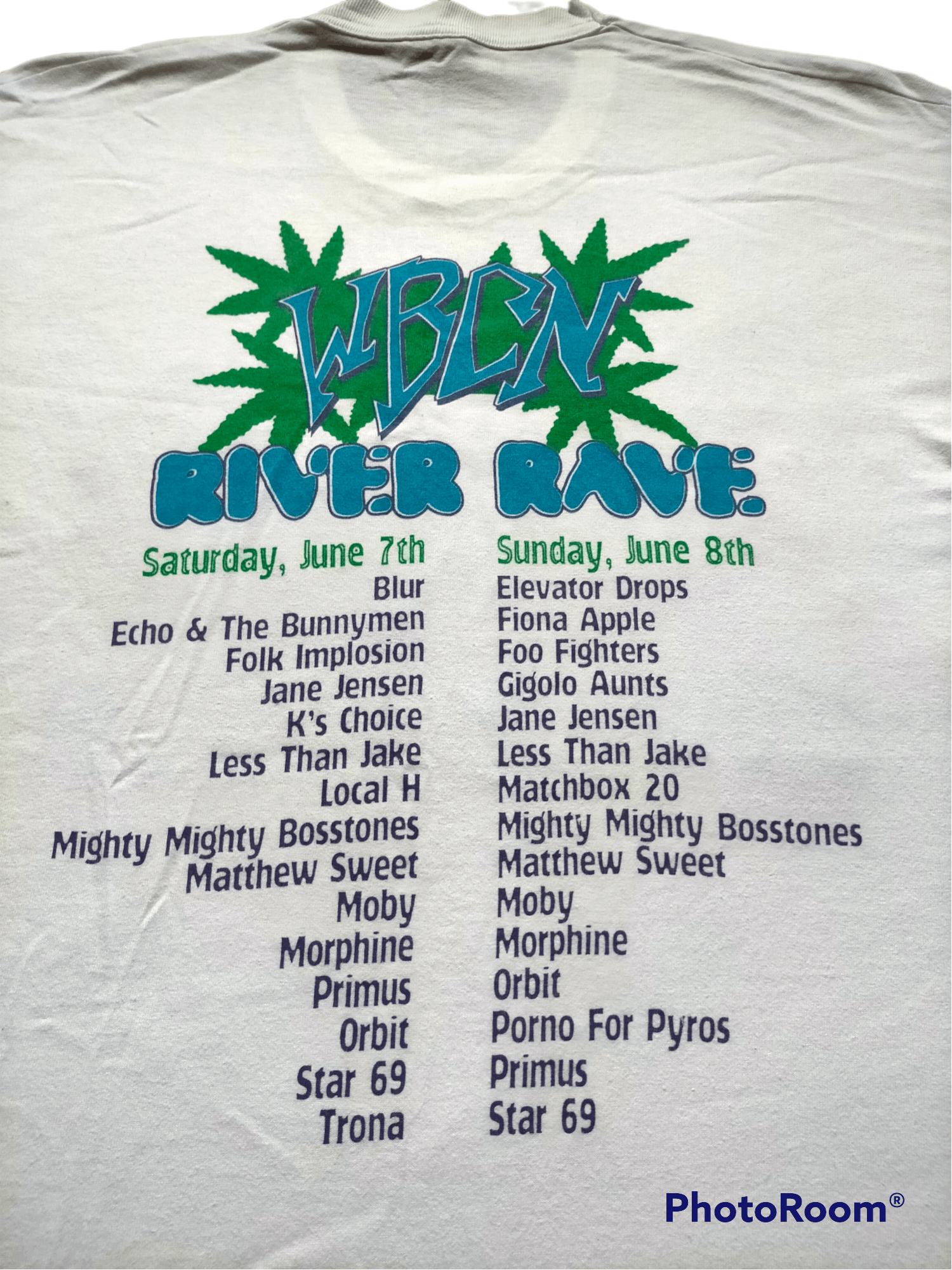 Band Tees Vintage 90s WBCN RIVER RAVE Band Tee Size US XL / EU 56 / 4 - 1 Thumbnail