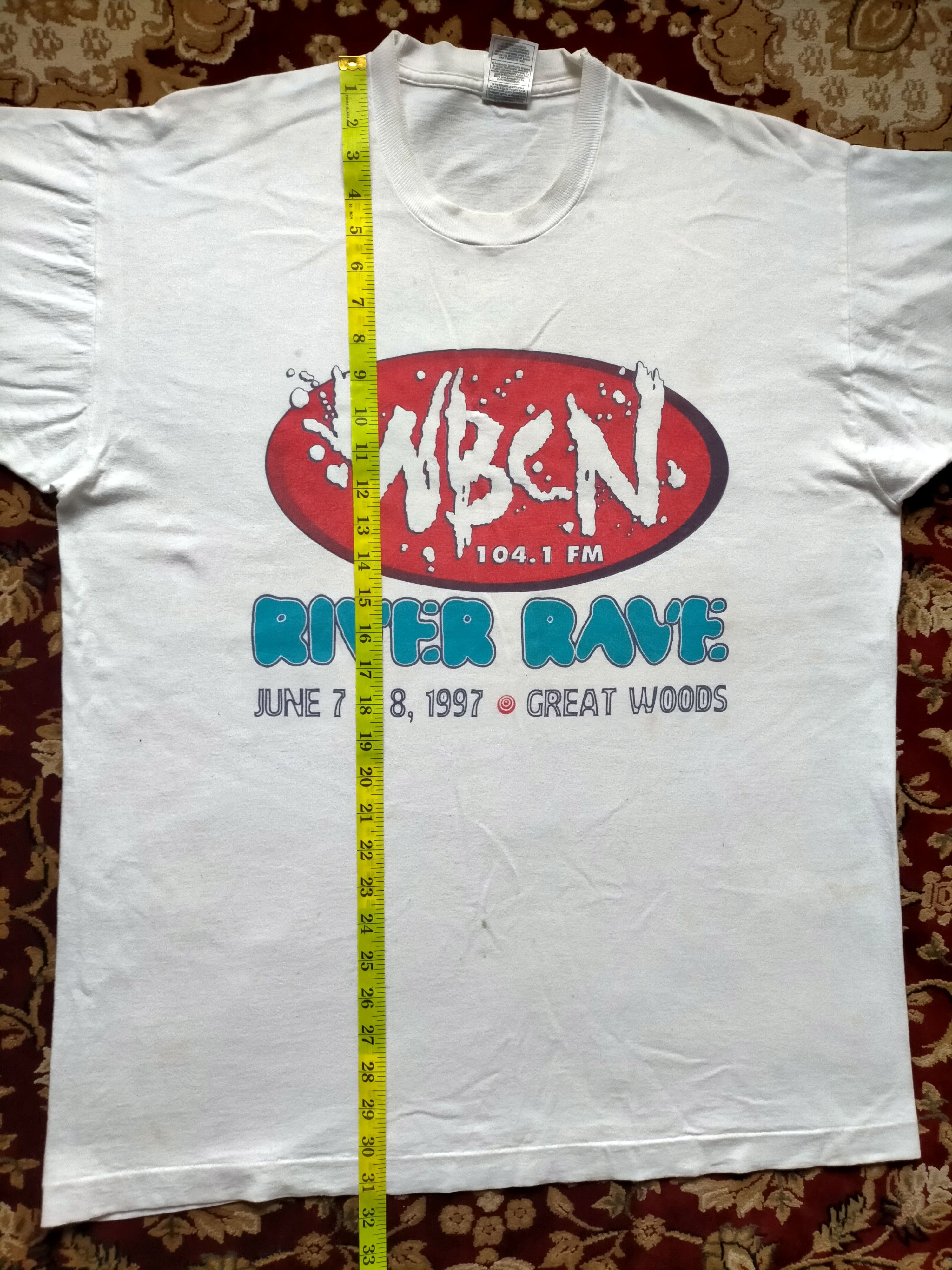 Band Tees Vintage 90s WBCN RIVER RAVE Band Tee Size US XL / EU 56 / 4 - 7 Thumbnail