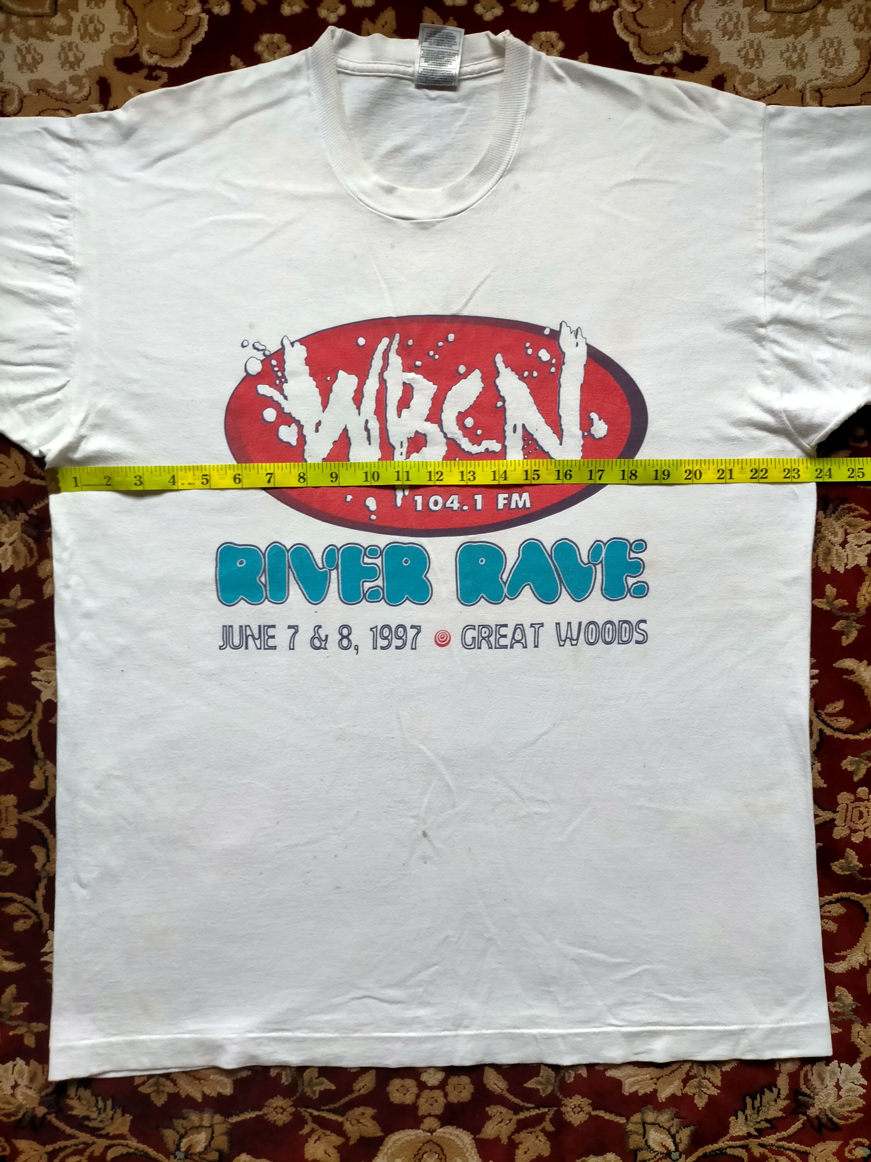 Band Tees Vintage 90s WBCN RIVER RAVE Band Tee Size US XL / EU 56 / 4 - 6 Thumbnail