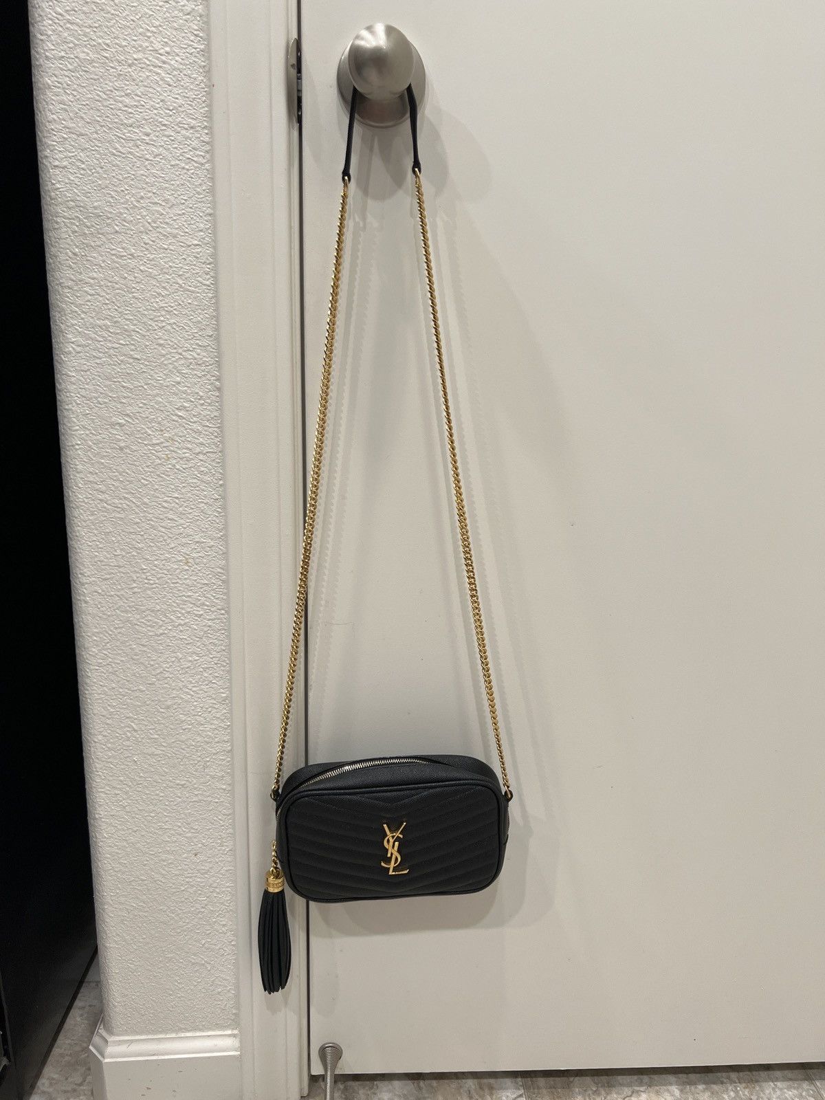 Yves Saint Laurent LOU MINI BAG IN QUILTED GRAIN DE POUDRE EMBOSSED LEATHER Grailed