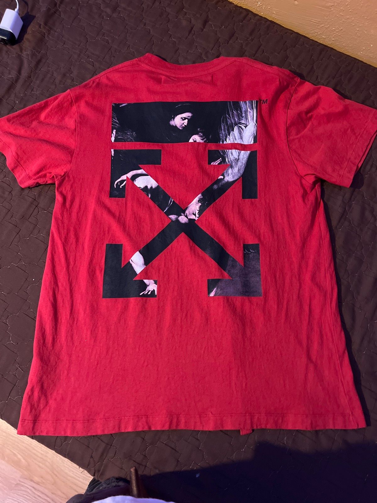 Off-White Off-White Red Tee Shirt Size US M / EU 48-50 / 2 - 2 Preview
