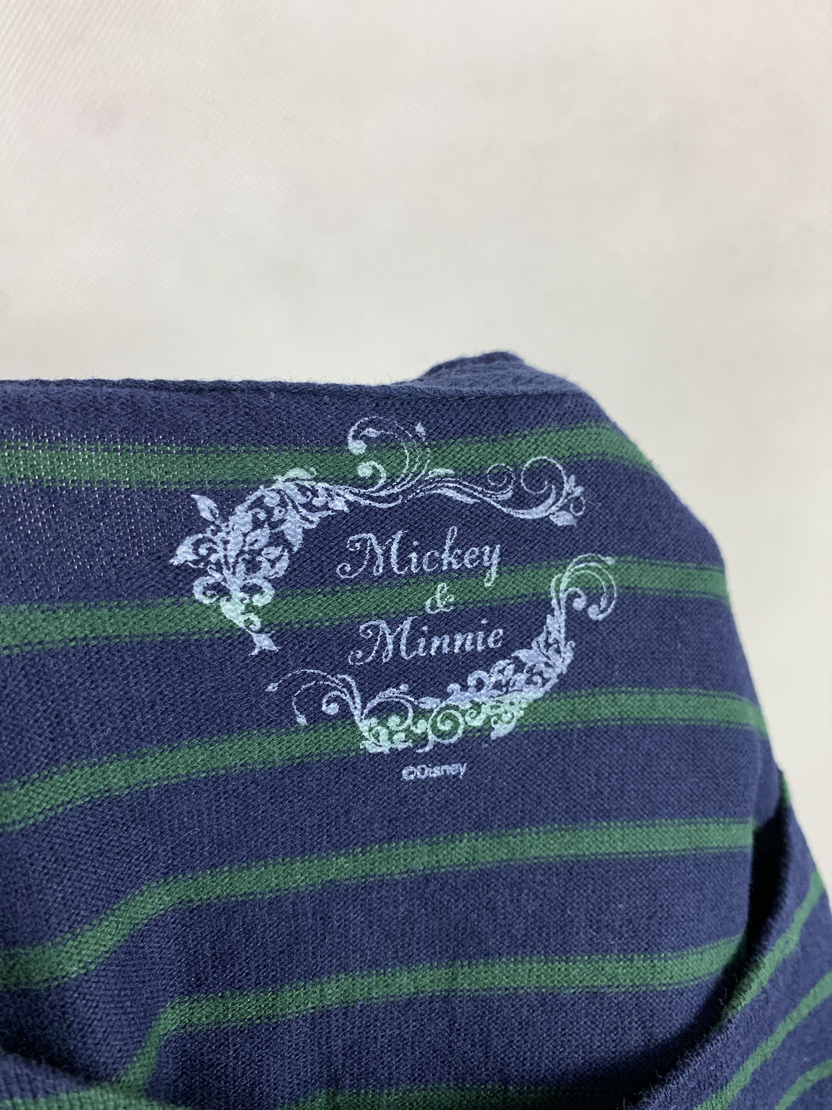 Disney 🔥Mickey Mouse Disney Long Sleeves Stripes Tee Size US M / EU 48-50 / 2 - 5 Thumbnail