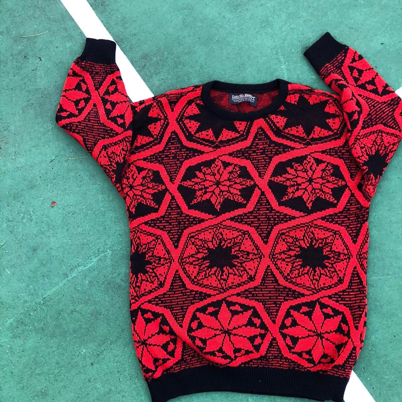 Vintage Women’s 70s Vintage Sweater Made In USA cool pattern Size US L / EU 52-54 / 3 - 2 Thumbnail