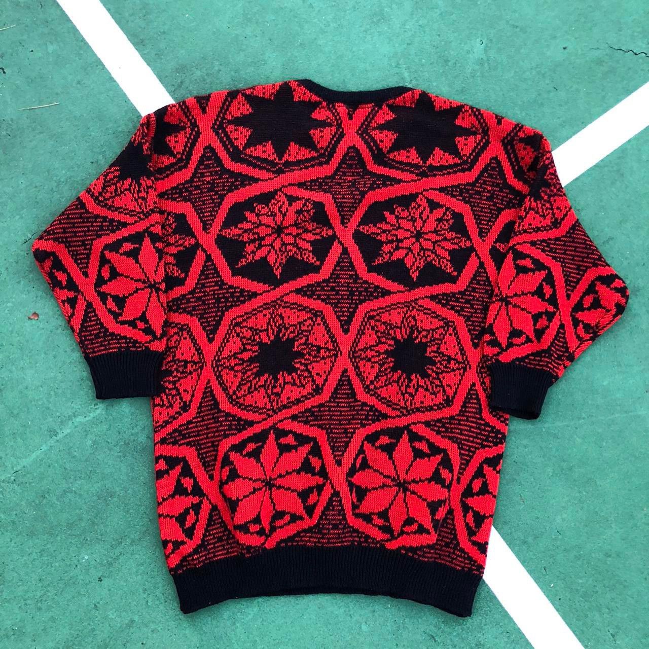 Vintage Women’s 70s Vintage Sweater Made In USA cool pattern Size US L / EU 52-54 / 3 - 4 Thumbnail