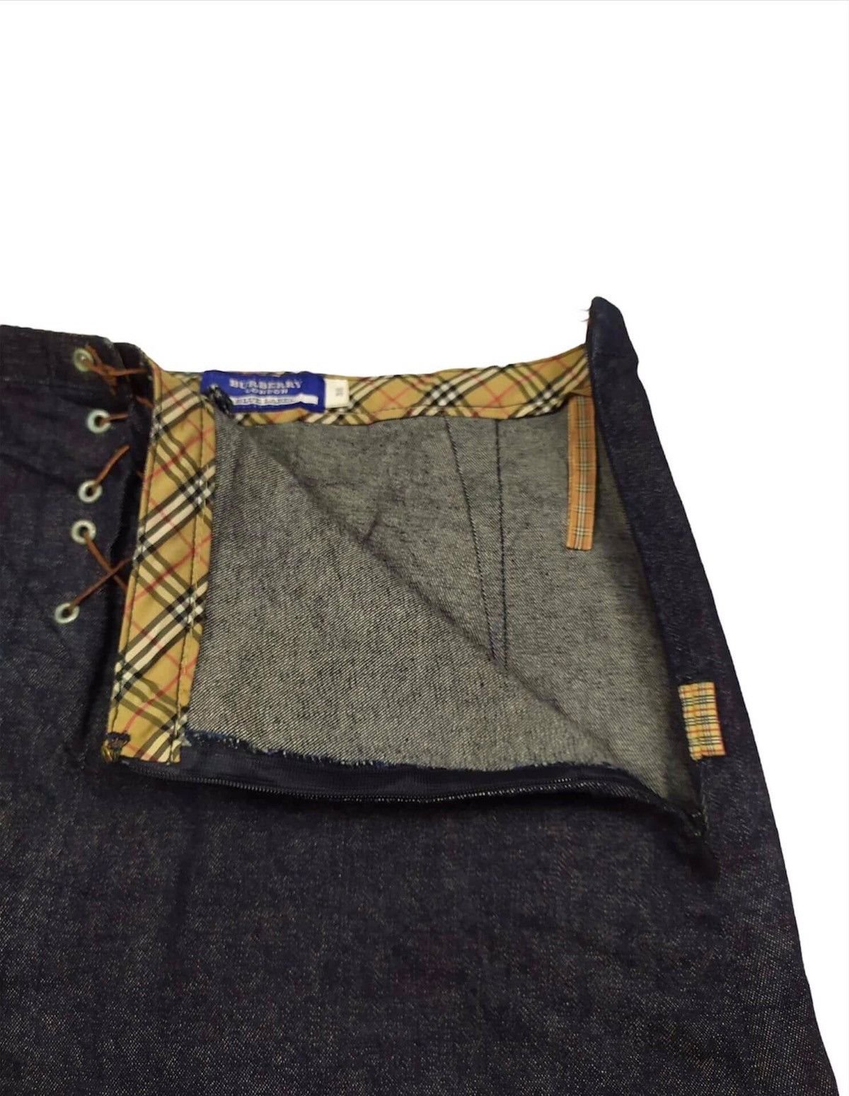 Burberry Burberry London Blue Label Lace Up Front Denim Skirt Size 26" / US 2 / IT 38 - 4 Thumbnail