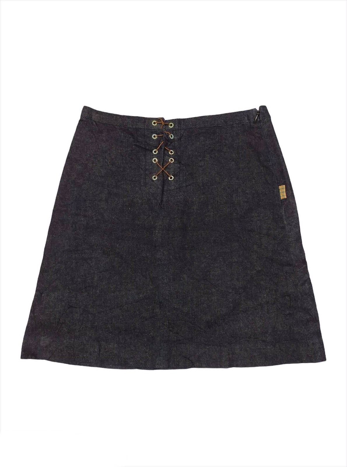 Burberry Burberry London Blue Label Lace Up Front Denim Skirt Size 26" / US 2 / IT 38 - 1 Thumbnail