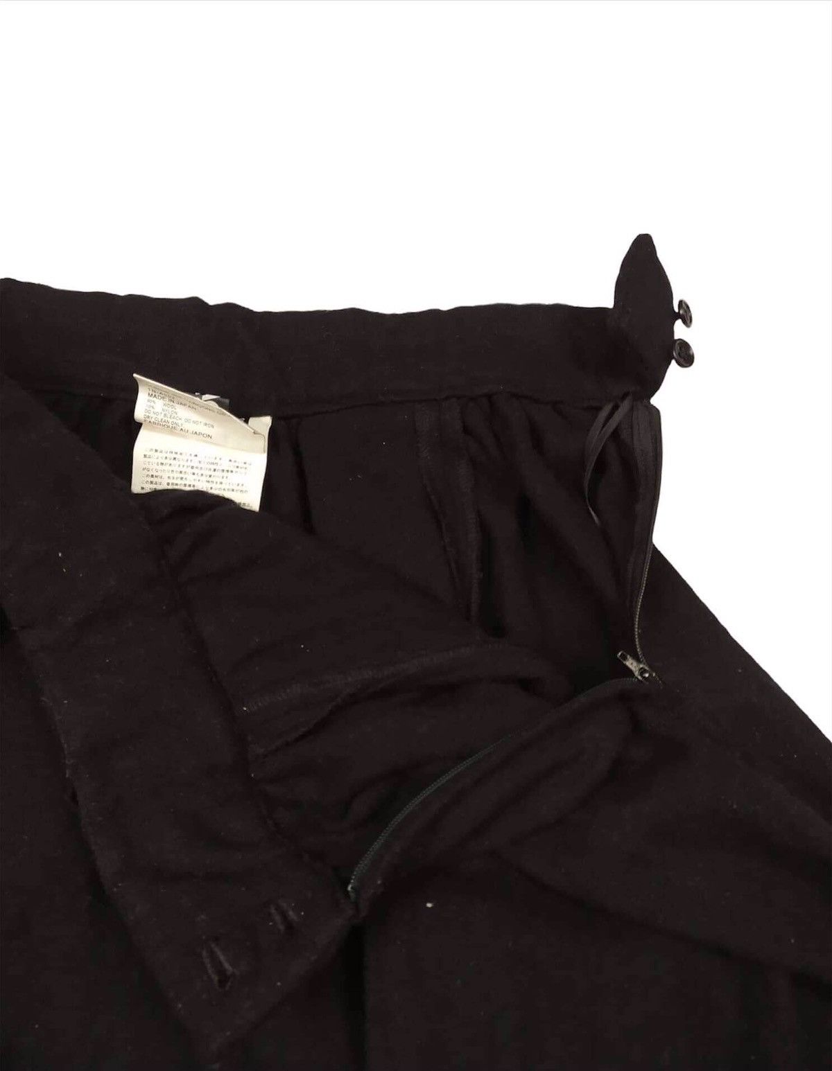 Comme des Garcons Comme Des Garçons Black Wool Skirt Size 31" - 5 Thumbnail