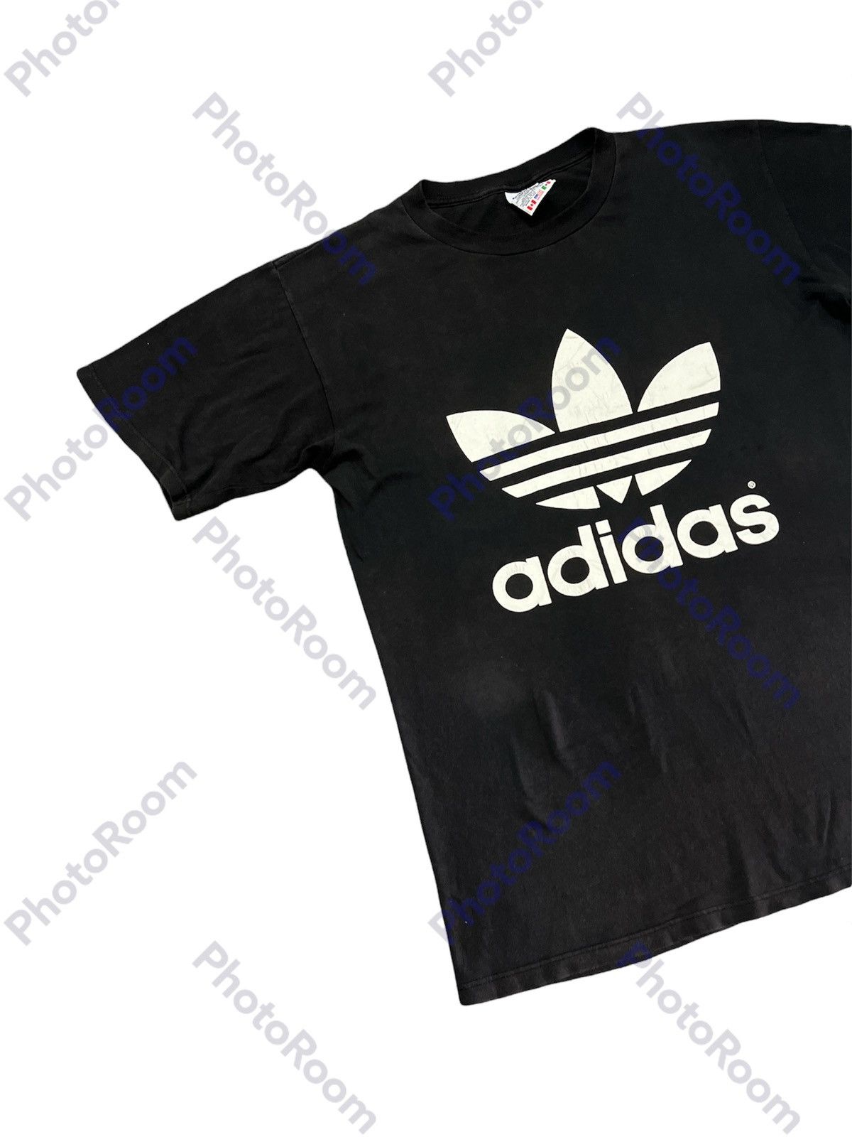 Vintage VINTAGE BLACK FADED ADIDAS BIG LOGO MADE USA Size US L / EU 52-54 / 3 - 3 Thumbnail