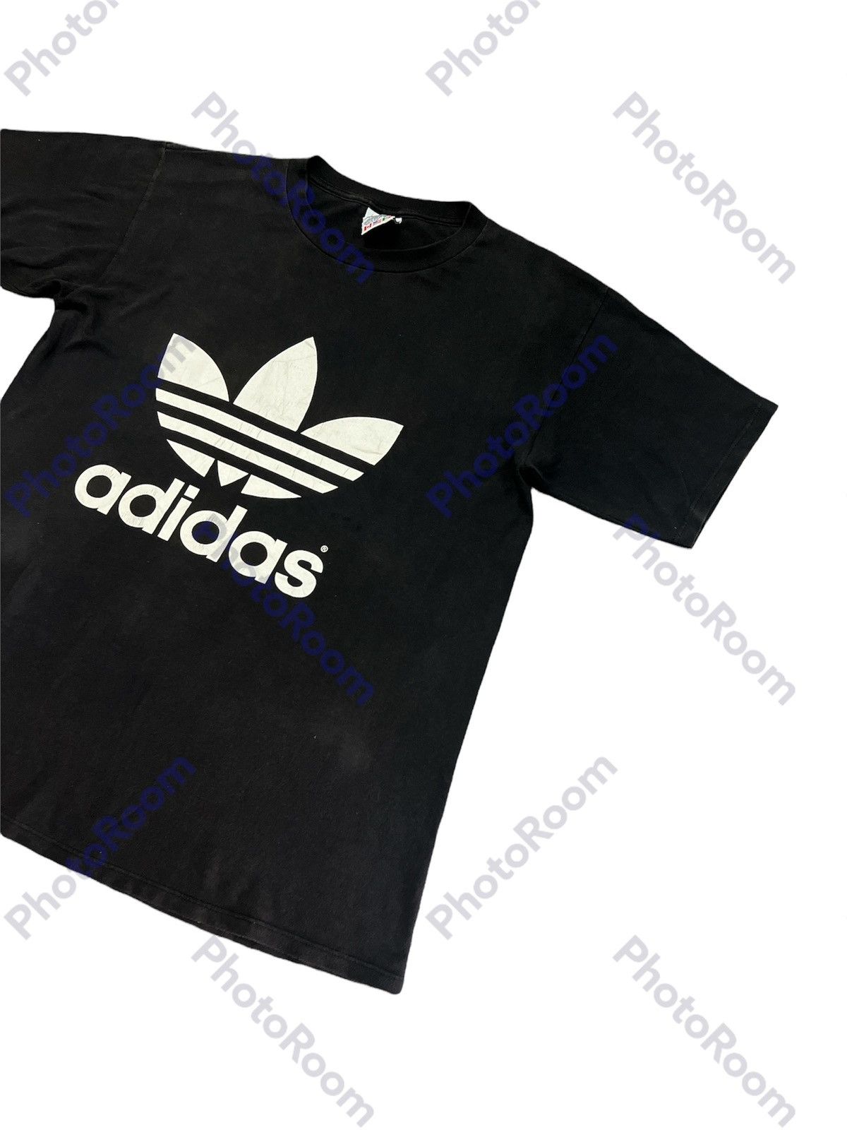 Vintage VINTAGE BLACK FADED ADIDAS BIG LOGO MADE USA Size US L / EU 52-54 / 3 - 2 Thumbnail