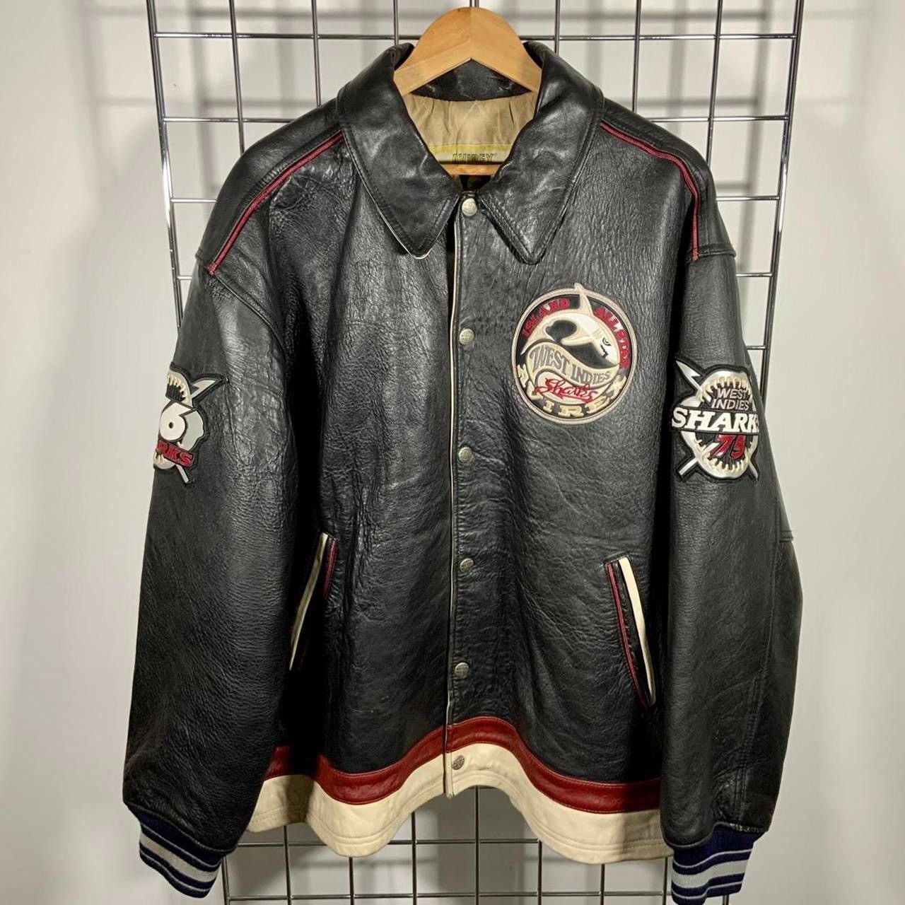 Avirex Vintage Avirex West Indies Sharks Leather Varsity Jacket | Grailed