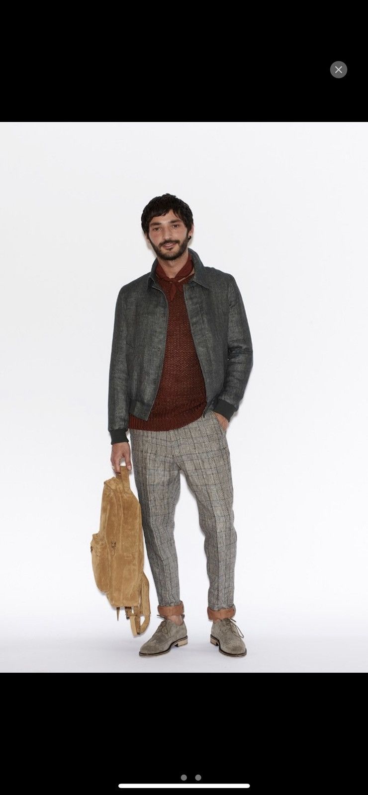 AMI Dark 🧱 Organic Linen knitwear Size US M / EU 48-50 / 2 - 5 Thumbnail