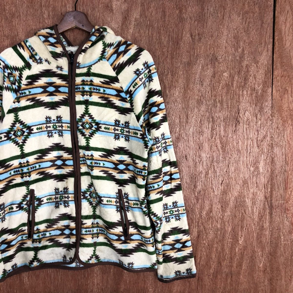 Japanese Brand Titicaca Multicolor Winter Sweater fleece navajo #H380 Size US L / EU 52-54 / 3 - 5 Thumbnail