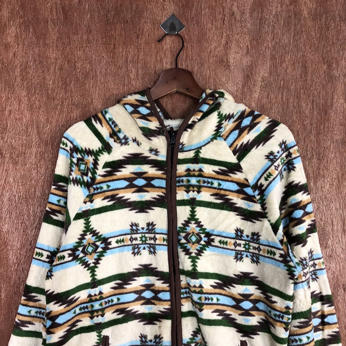 Japanese Brand Titicaca Multicolor Winter Sweater fleece navajo #H380 Size US L / EU 52-54 / 3 - 2 Thumbnail