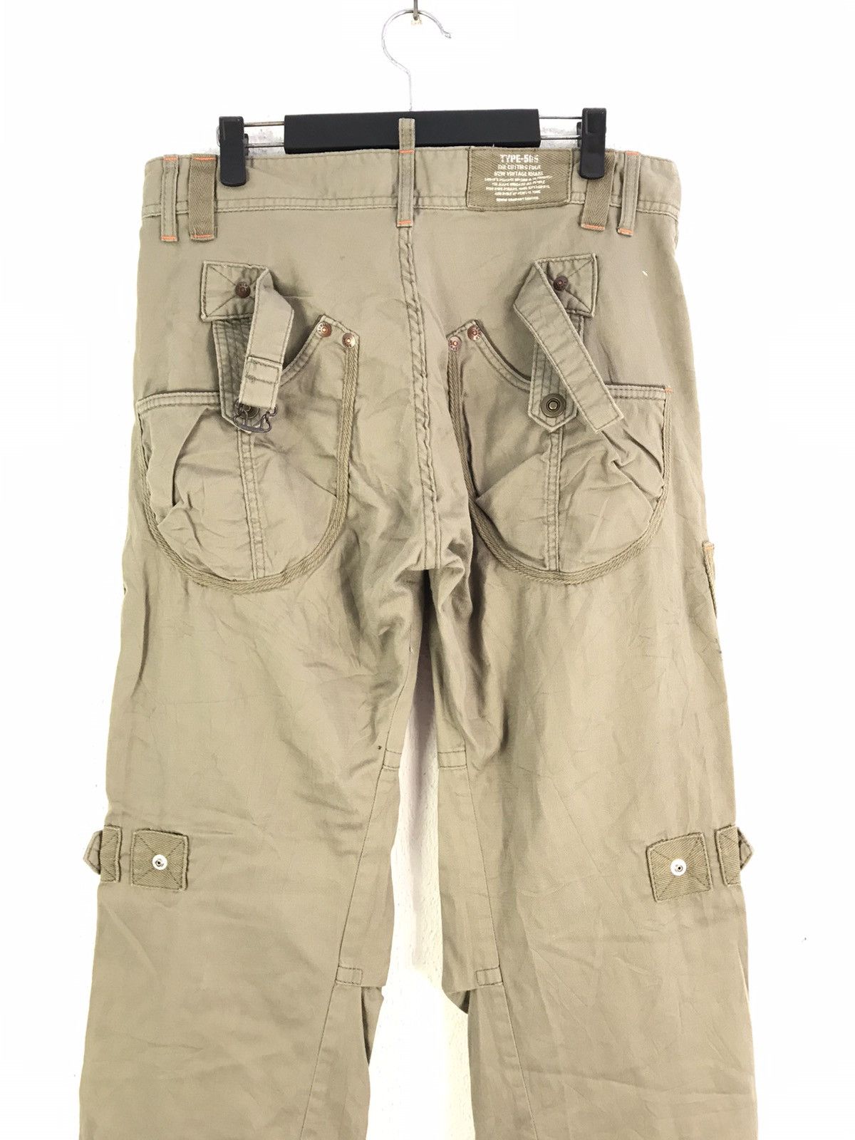 Edwin × Seditionaries Edwin 505 Khaki Multi Pocket Military Style Cargo Pants Size US 34 / EU 50 - 4 Thumbnail