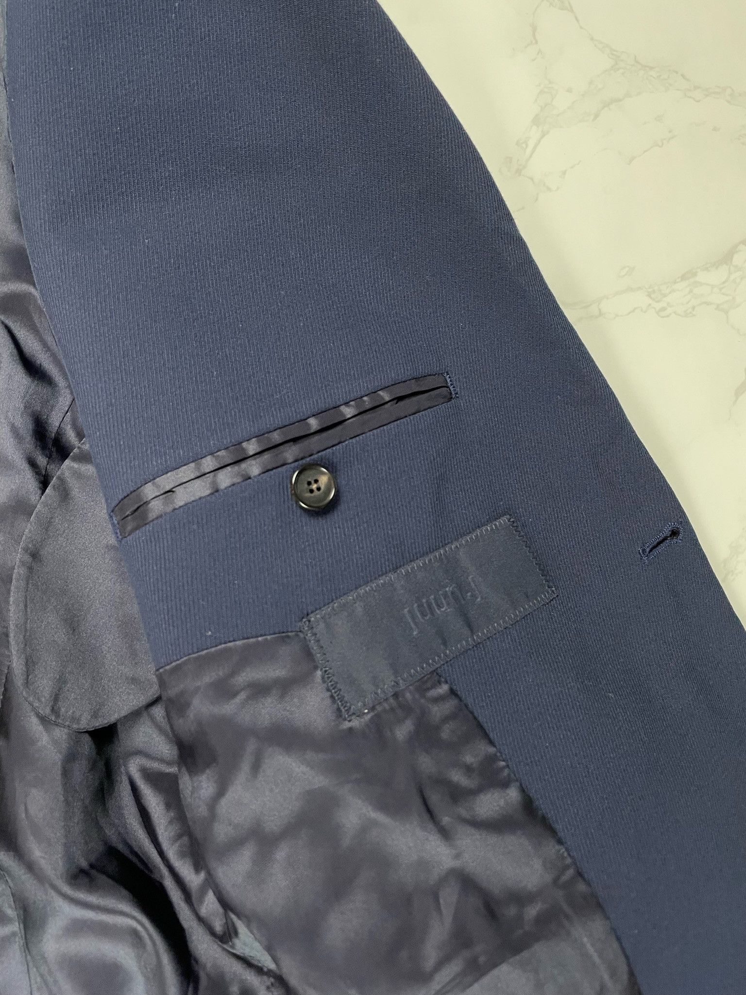 Juun.J 🔥70% OFF🔥 [SALE] Juun. J Navy Denim Sleeve Light Jacket Size US L / EU 52-54 / 3 - 10 Thumbnail