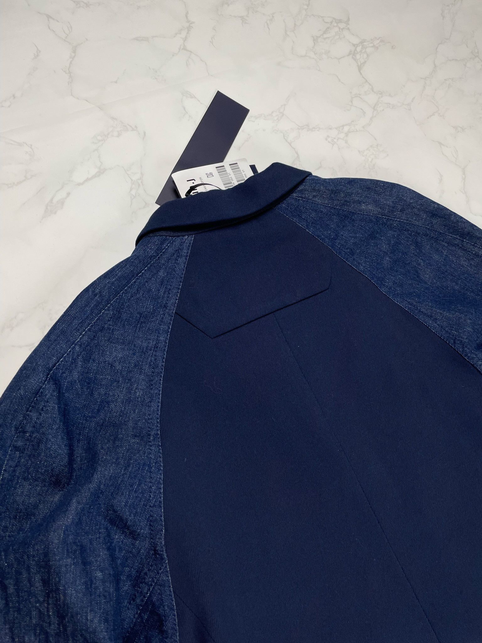 Juun.J 🔥70% OFF🔥 [SALE] Juun. J Navy Denim Sleeve Light Jacket Size US L / EU 52-54 / 3 - 16 Thumbnail