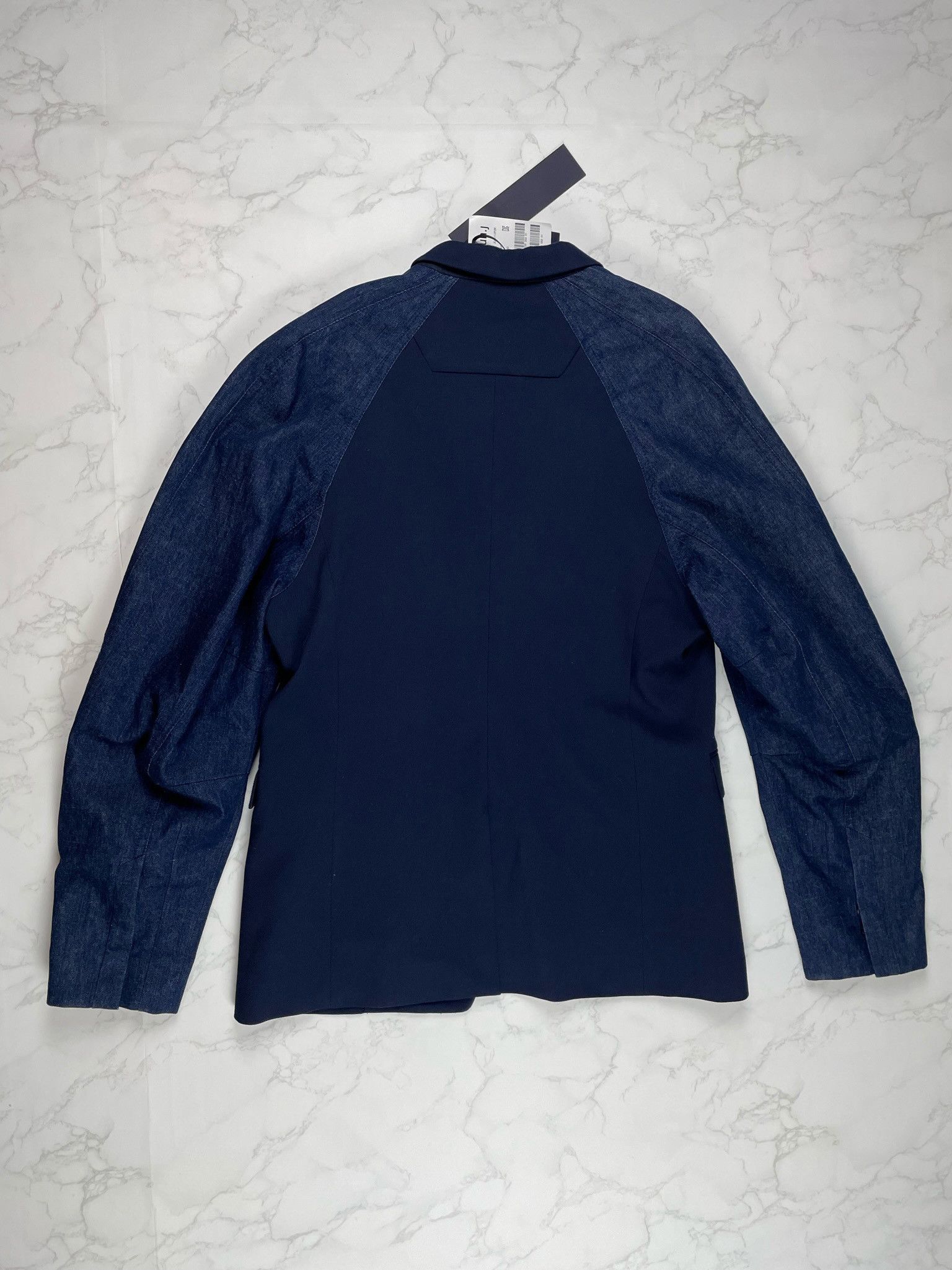 Juun.J 🔥70% OFF🔥 [SALE] Juun. J Navy Denim Sleeve Light Jacket Size US L / EU 52-54 / 3 - 14 Thumbnail