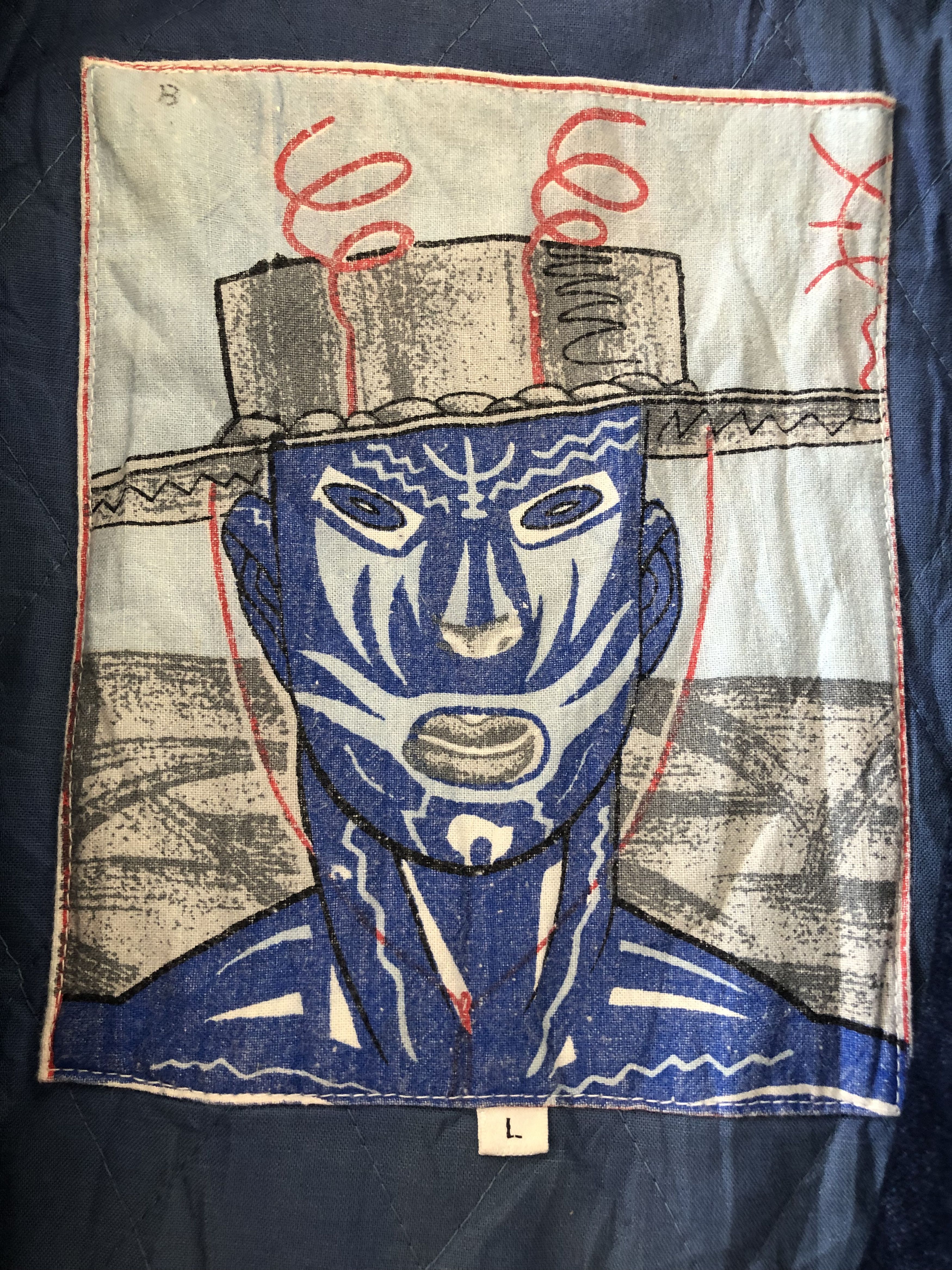 Indigo RARE🔥VINTAGE INDIGO DENIM BAGGY HOODED JACKET Size US L / EU 52-54 / 3 - 16 Thumbnail