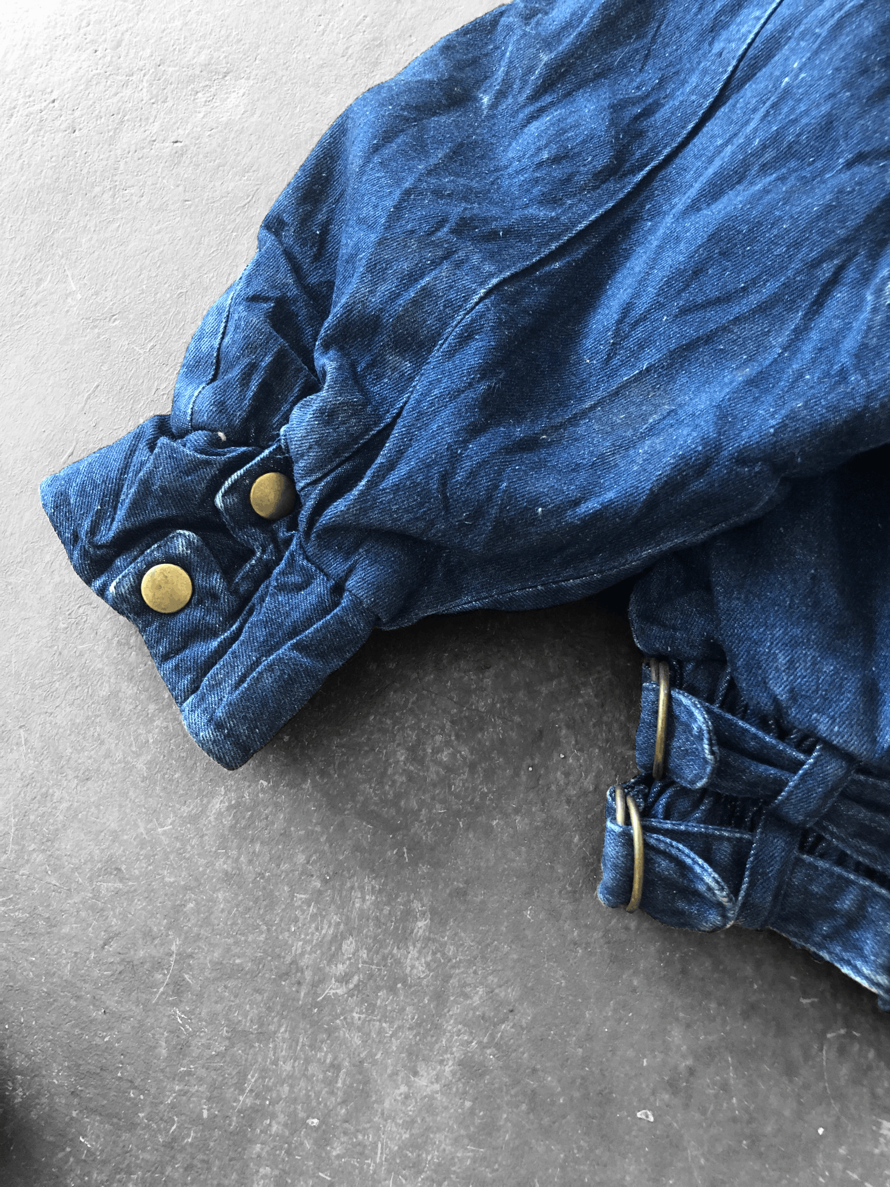 Indigo RARE🔥VINTAGE INDIGO DENIM BAGGY HOODED JACKET Size US L / EU 52-54 / 3 - 8 Thumbnail