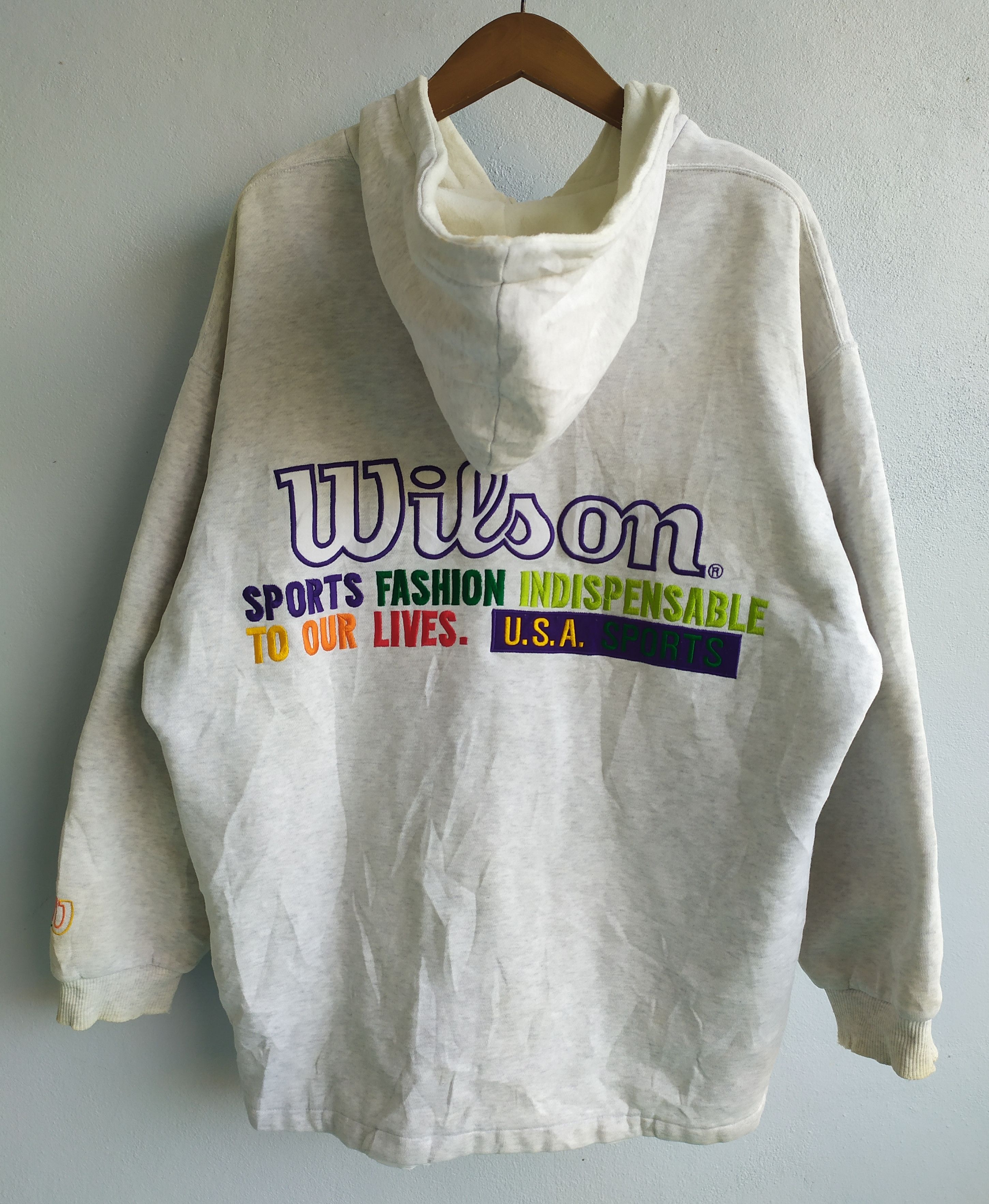 Vintage Wilson Sweatshirt Hoodie Embroidery