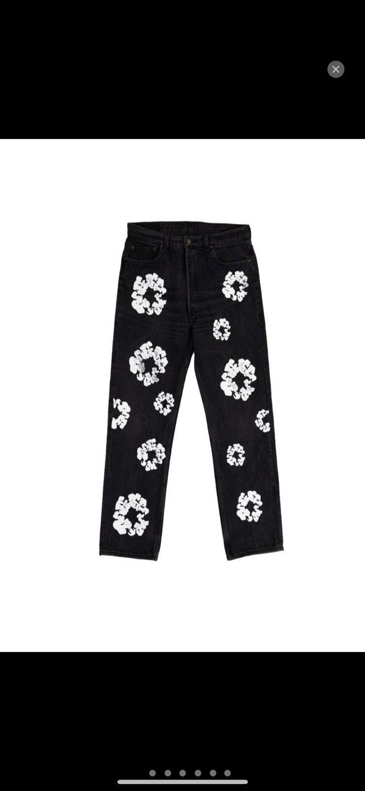 DENIM TEARS Denim Tears Levi's Black Cotton Wreath Jeans Size US 34 / EU 50 - 1 Thumbnail