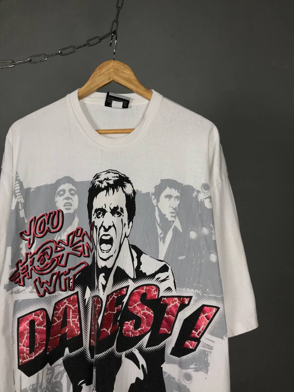 Vintage Scarface vintage cult movie made in USA overprinted tee Size US XXL / EU 58 / 5 - 2 Thumbnail