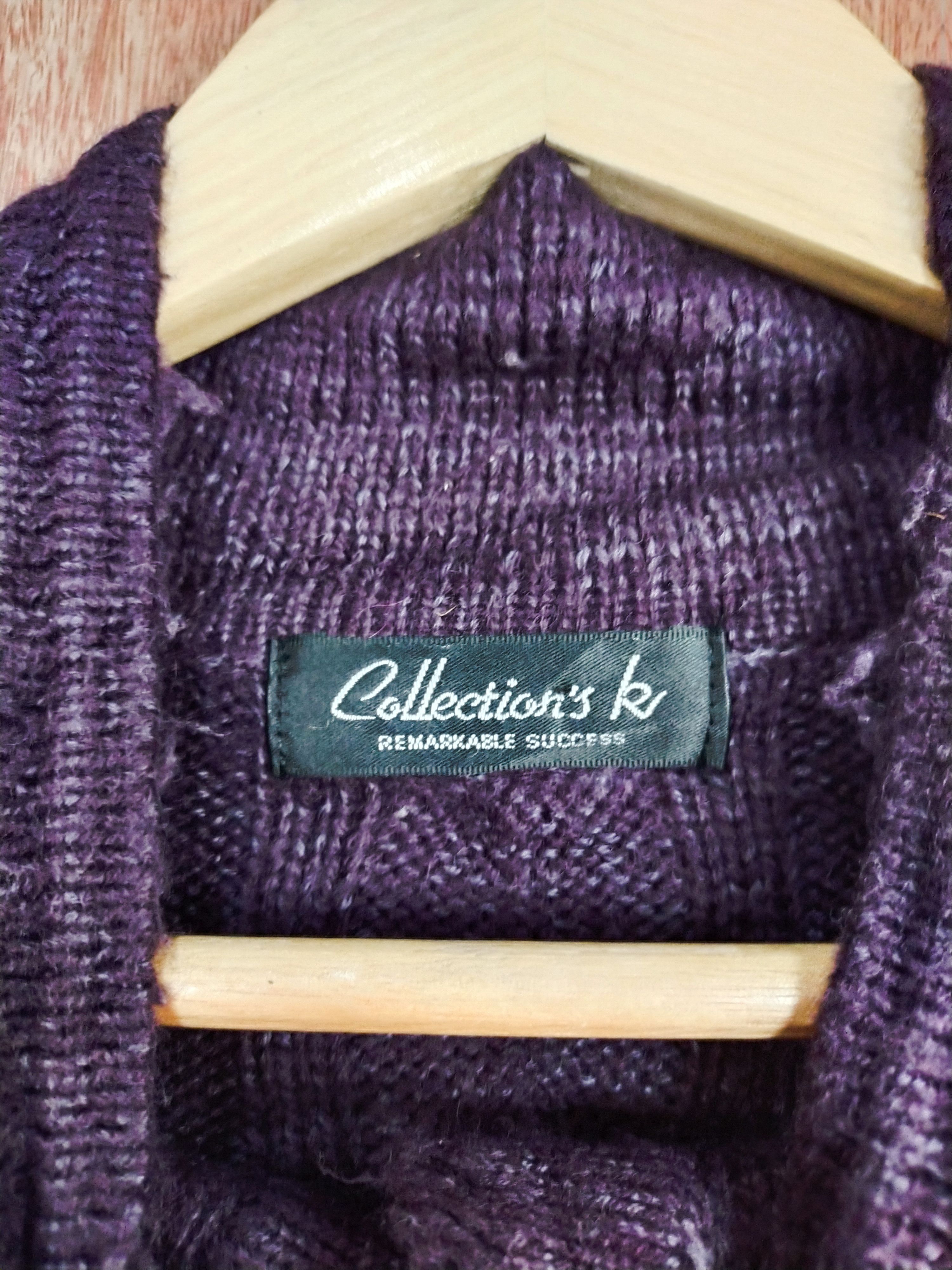 Homespun Knitwear Collection's K japan purple knitwear cardigan #181 Size US M / EU 48-50 / 2 - 7 Thumbnail