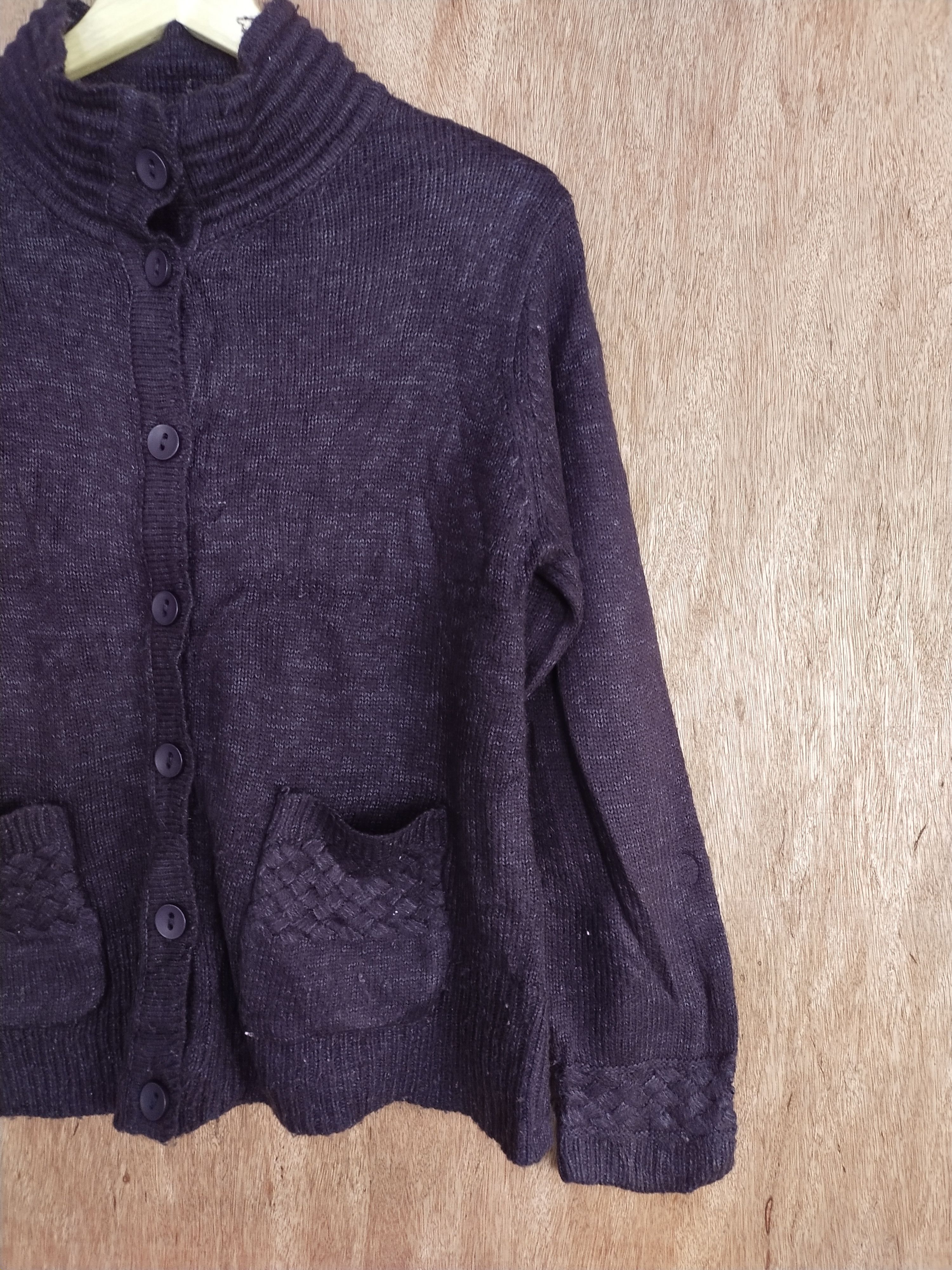 Homespun Knitwear Collection's K japan purple knitwear cardigan #181 Size US M / EU 48-50 / 2 - 3 Thumbnail