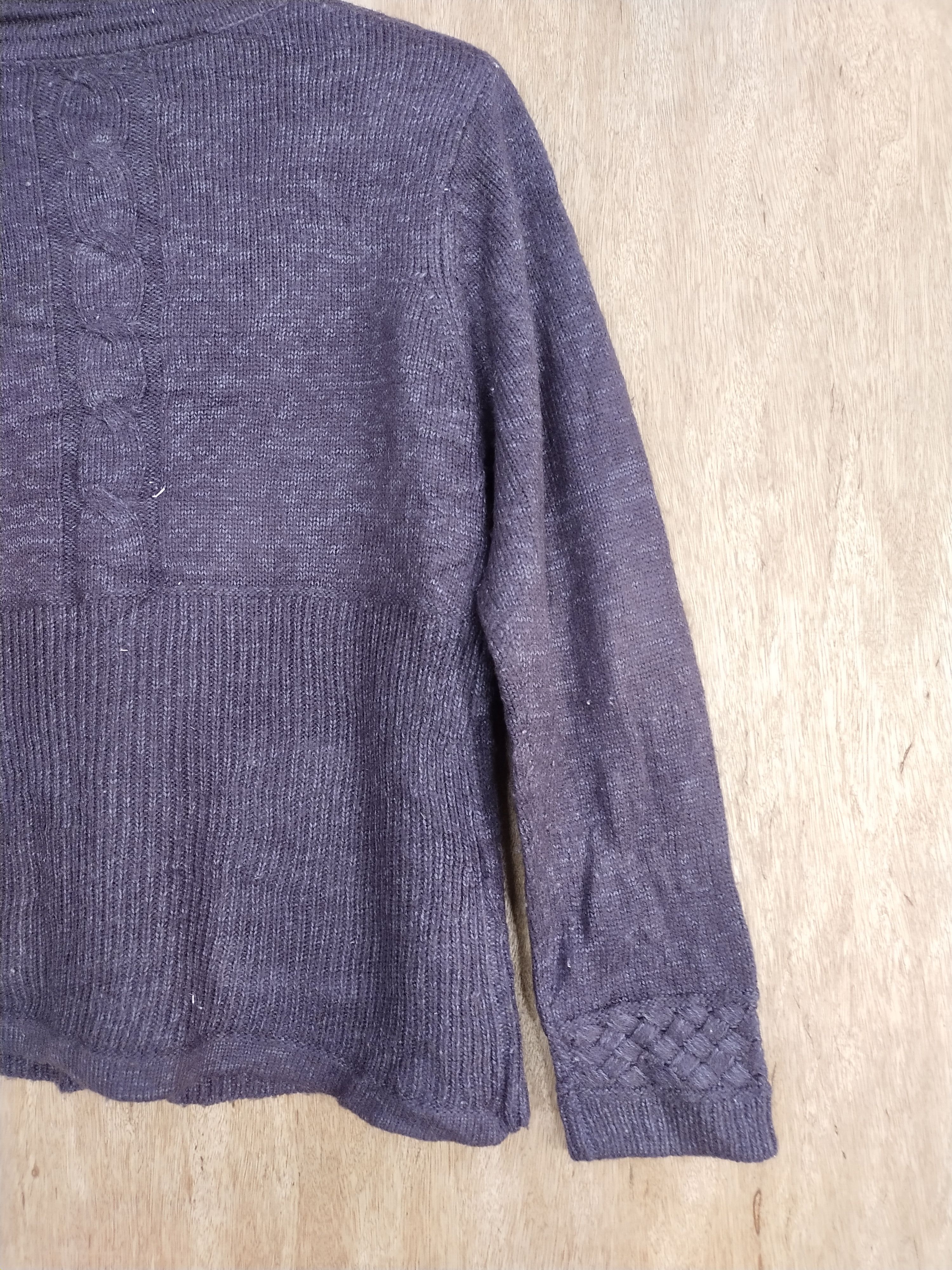 Homespun Knitwear Collection's K japan purple knitwear cardigan #181 Size US M / EU 48-50 / 2 - 10 Thumbnail