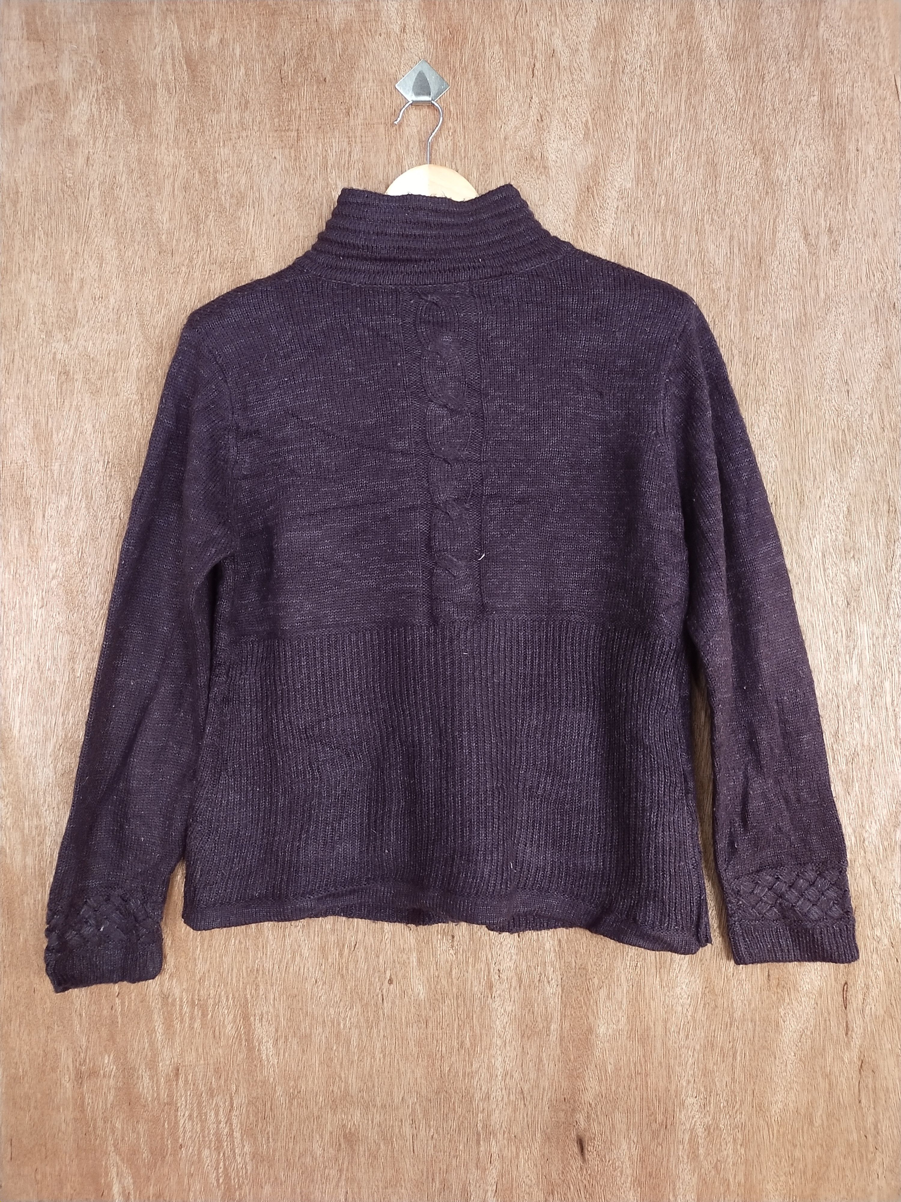 Homespun Knitwear Collection's K japan purple knitwear cardigan #181 Size US M / EU 48-50 / 2 - 9 Thumbnail
