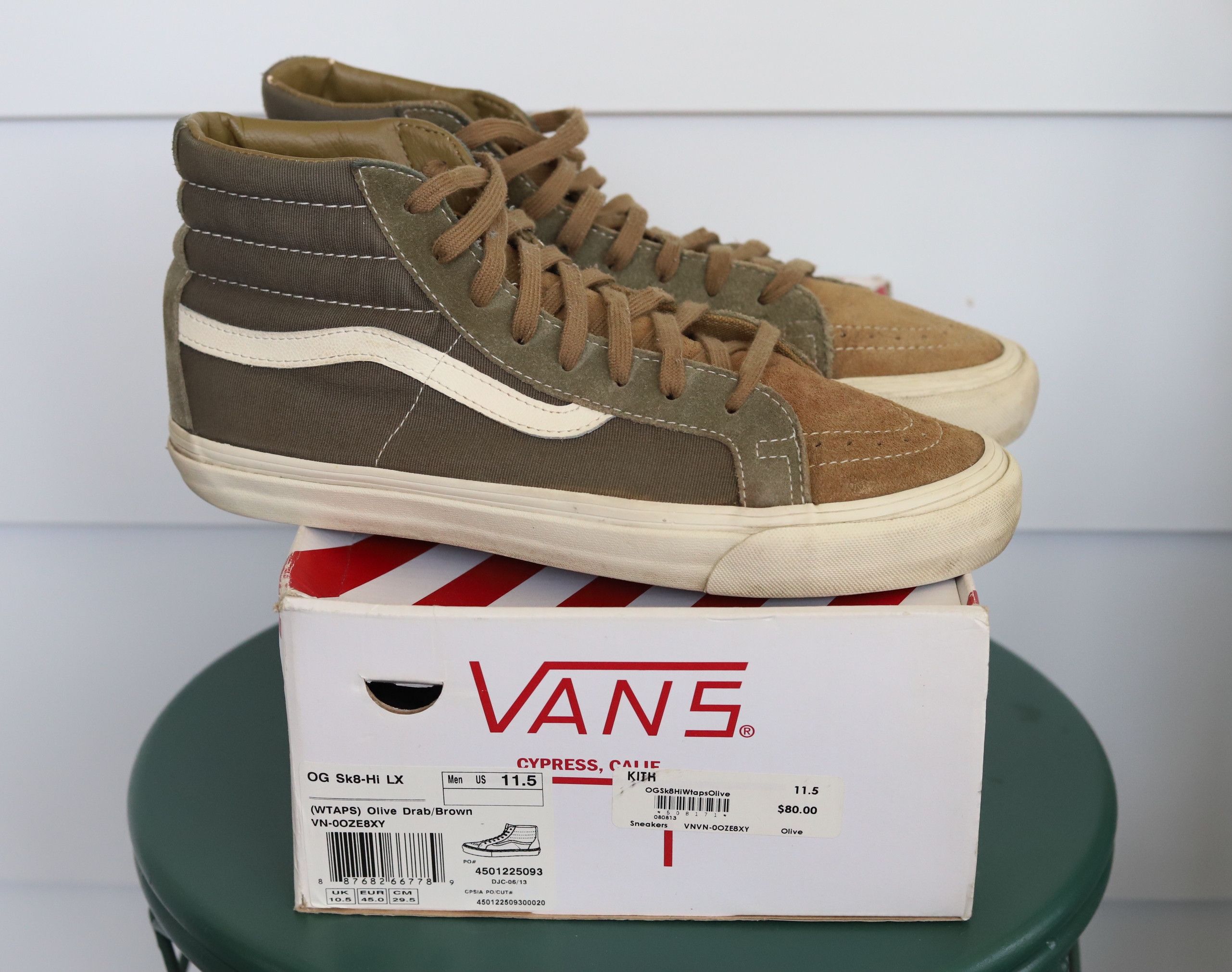 Vans Vans x WTAPS OG Sk8-Hi LX Olive Drab Brown sz 11.5 | Grailed