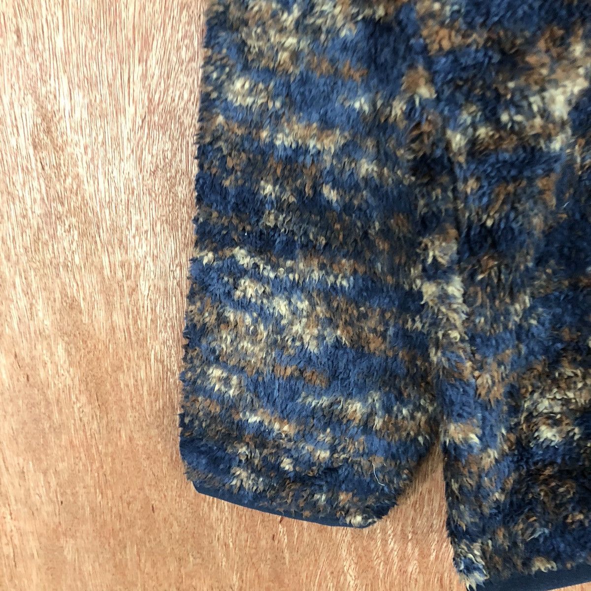 Japanese Brand Vent Couveut Dark Blue Mohair fleece hoodie Sweater #H370 Size US M / EU 48-50 / 2 - 6 Thumbnail