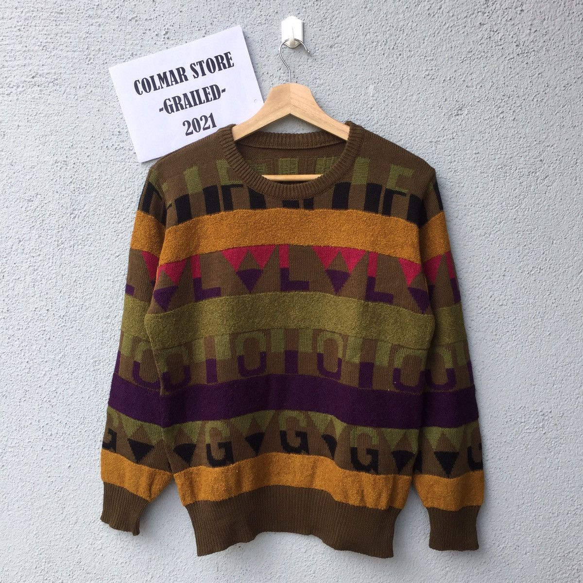 Aran Isles Knitwear Japanese Vintage Colourful Striped Jumper Knitwear Size US M / EU 48-50 / 2 - 1 Thumbnail