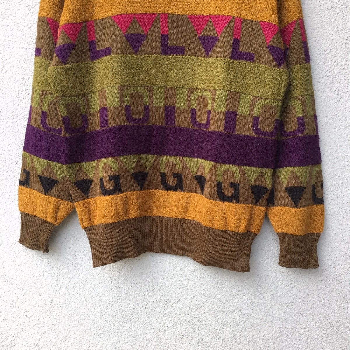 Aran Isles Knitwear Japanese Vintage Colourful Striped Jumper Knitwear Size US M / EU 48-50 / 2 - 3 Thumbnail