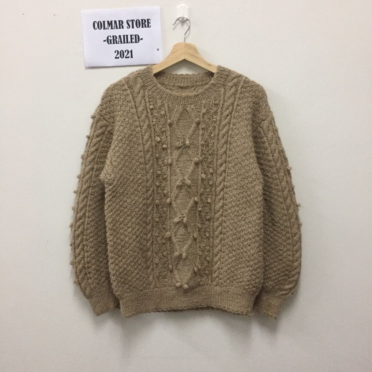 Aran Isles Knitwear Vintage Pullover Twist Cable Fat Jumper Knitwear Size US M / EU 48-50 / 2 - 1 Thumbnail